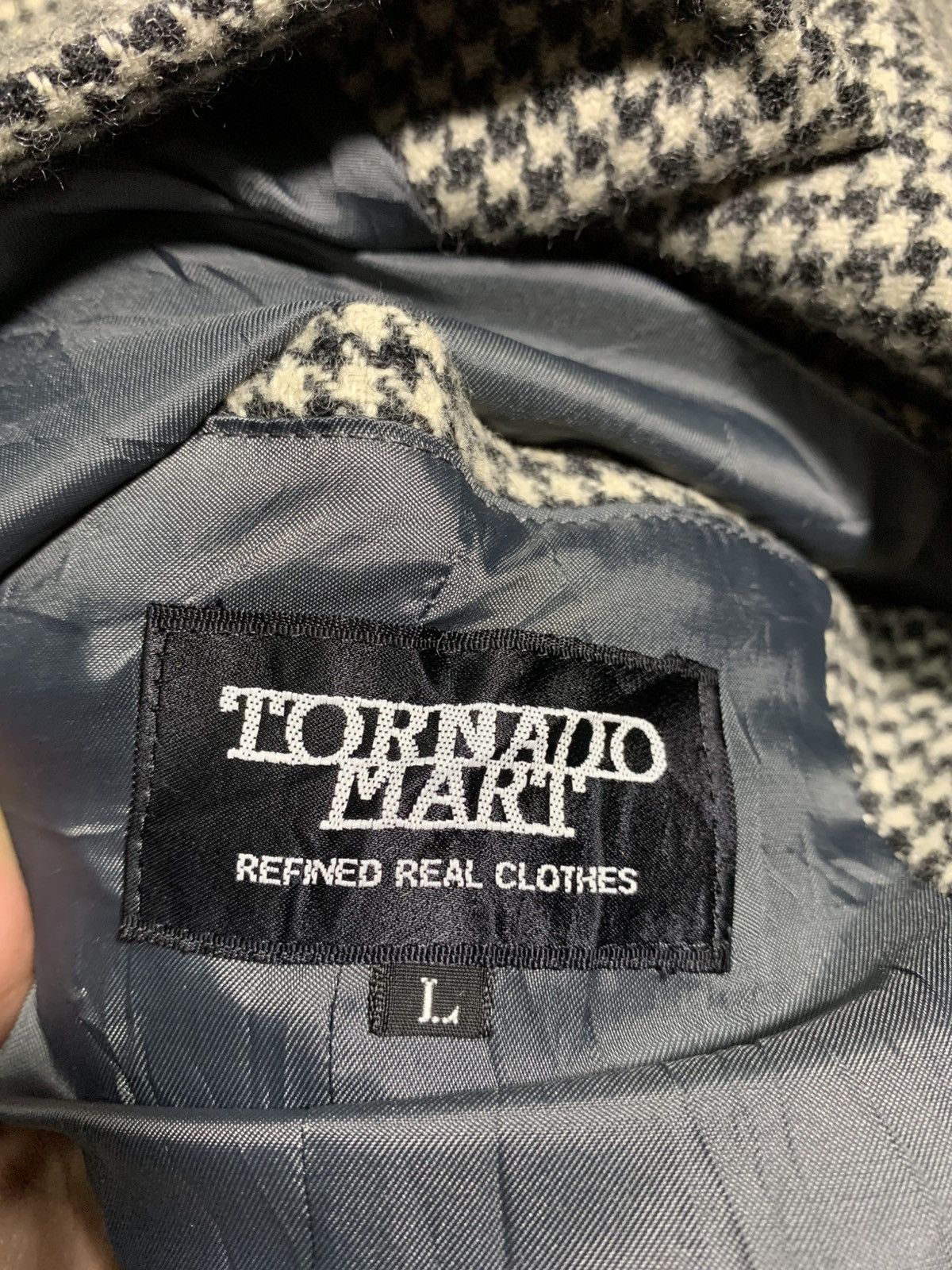 Tornado Mart 🔥TORNADO MART JAPAN HOUNDSTOOTH OVERCOATS Size US L / EU 52-54 / 3 - 7 Thumbnail
