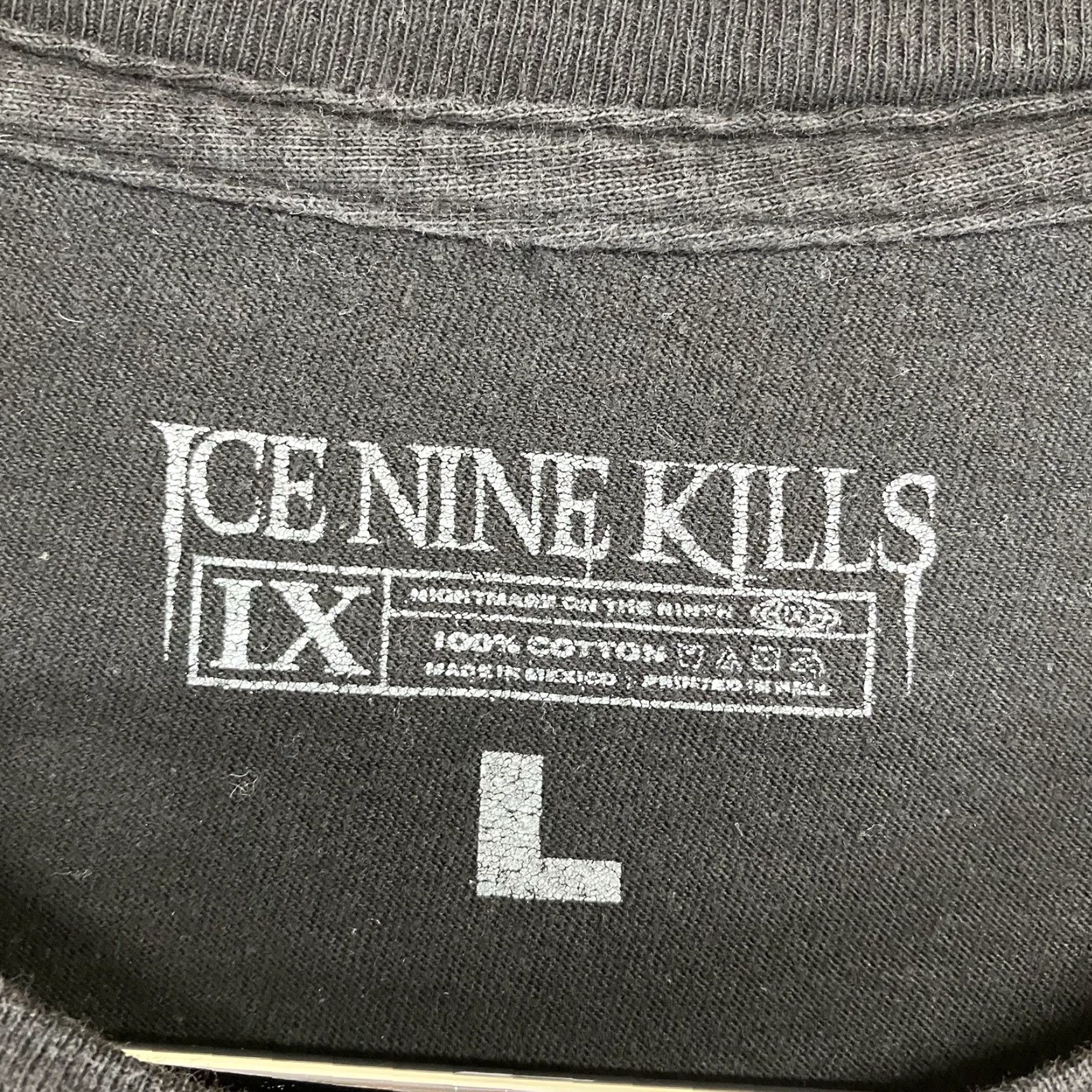 Vintage Ice Nine Kills Shirt Black Santa Claus Graphic Print Short Sleeve Crew Neck Regular Fit Cotton Size US L / EU 52-54 / 3 - 5 Thumbnail