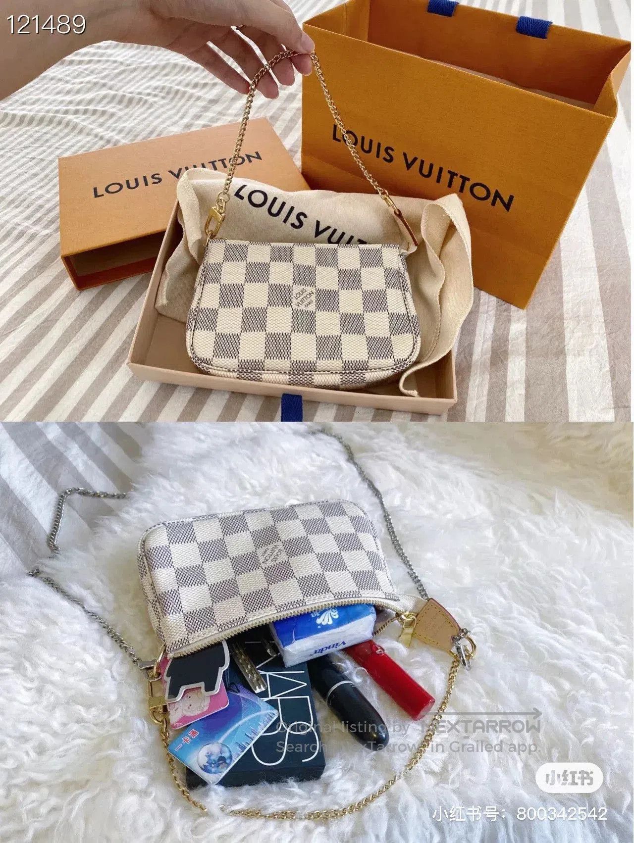Louis Vuitton LV White Damier Mini Mahjong Coin Purse. Size ONE SIZE - 8 Thumbnail