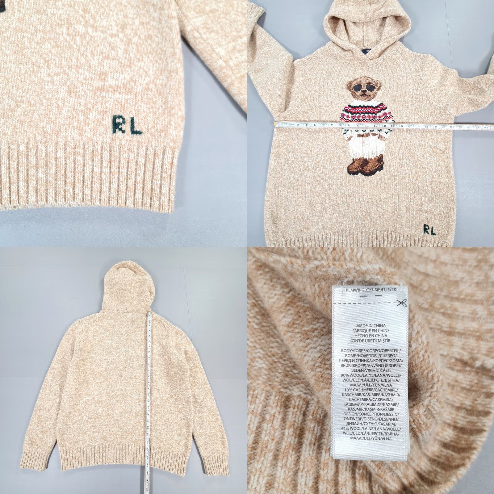 Polo Ralph Lauren Polo Ralph Lauren Hoodie Womens Beige L Wool Cashmere Knit Pullover Size L / US 10 / IT 46 - 8 Thumbnail