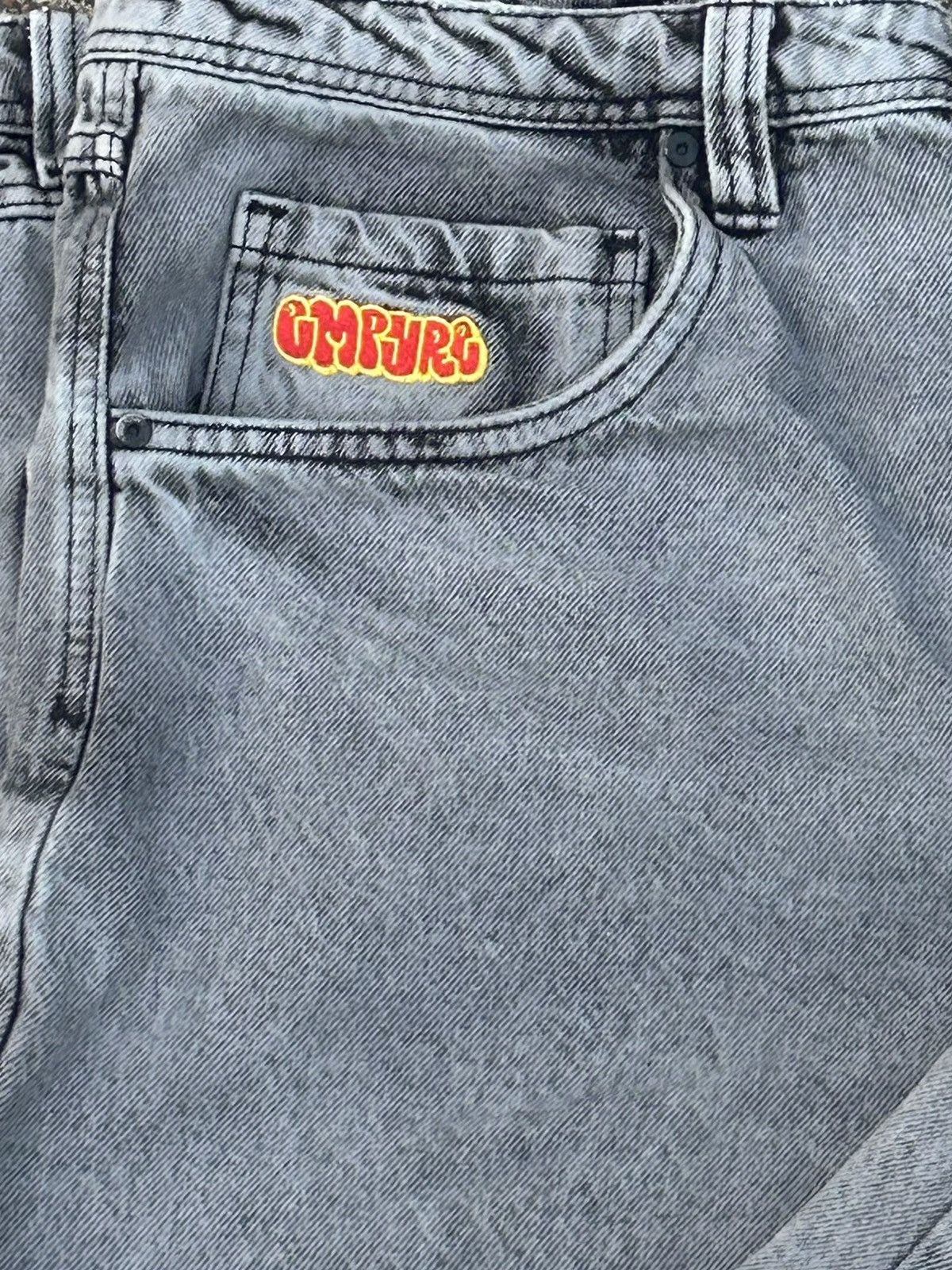 Empyre Empire Jeans Size 36 Y2K Gray Wash Embroidered Baggy Skater Size US 36 / EU 52 - 3 Thumbnail