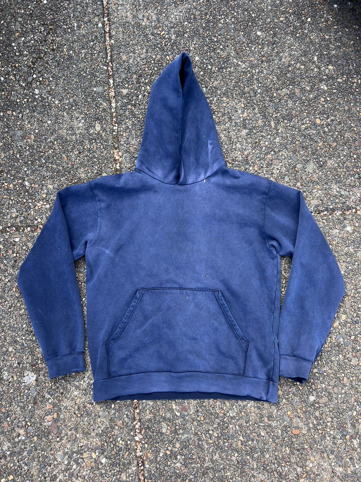 image of Machus Vintage Wash Sunfaded Hoodie Navy, Men's (Size Large)