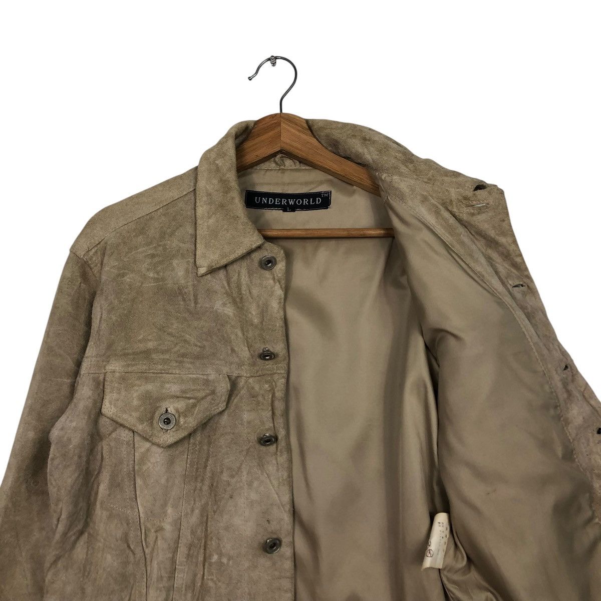 Japanese Brand VINTAGE GENUINE LEATHER BIKER JACKET UNDERWORLD ISSEYMIYAKE Size US L / EU 52-54 / 3 - 11 Thumbnail