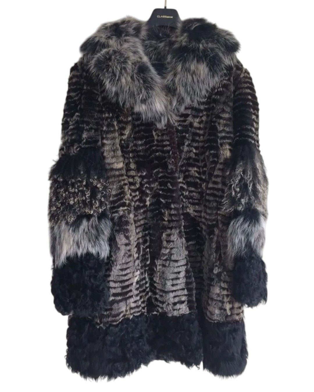 Roberto Cavalli ARCHIVE F/W 2011 REX RABBIT/LAMB/RACCOON/KARAKUL FUR COAT Size M / US 6-8 / IT 42-44 - 3 Thumbnail