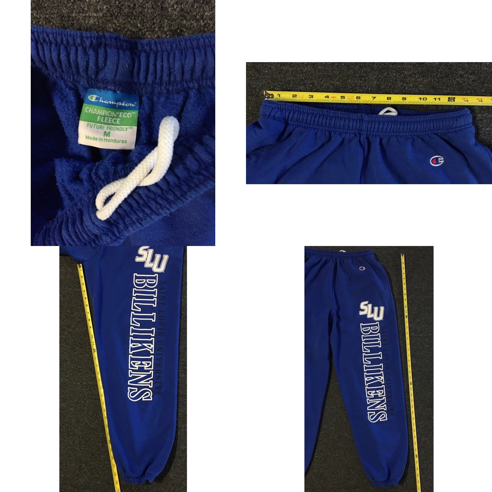 Champion VINTAGE Saint Louis University Champion Sweatpants M Blue College Track 90s Grunge PE School Men Size US 31 - 9 Thumbnail