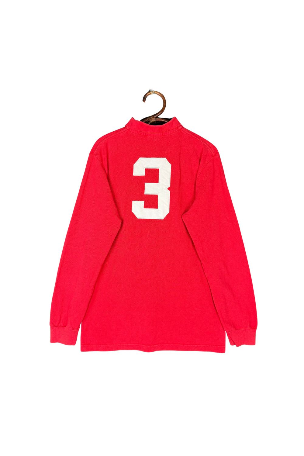 Polo Ralph Lauren Polo RL Big Pony Rugby Shirt LXVII Red Custom Fit Size L Size US M / EU 48-50 / 2 - 2 Thumbnail