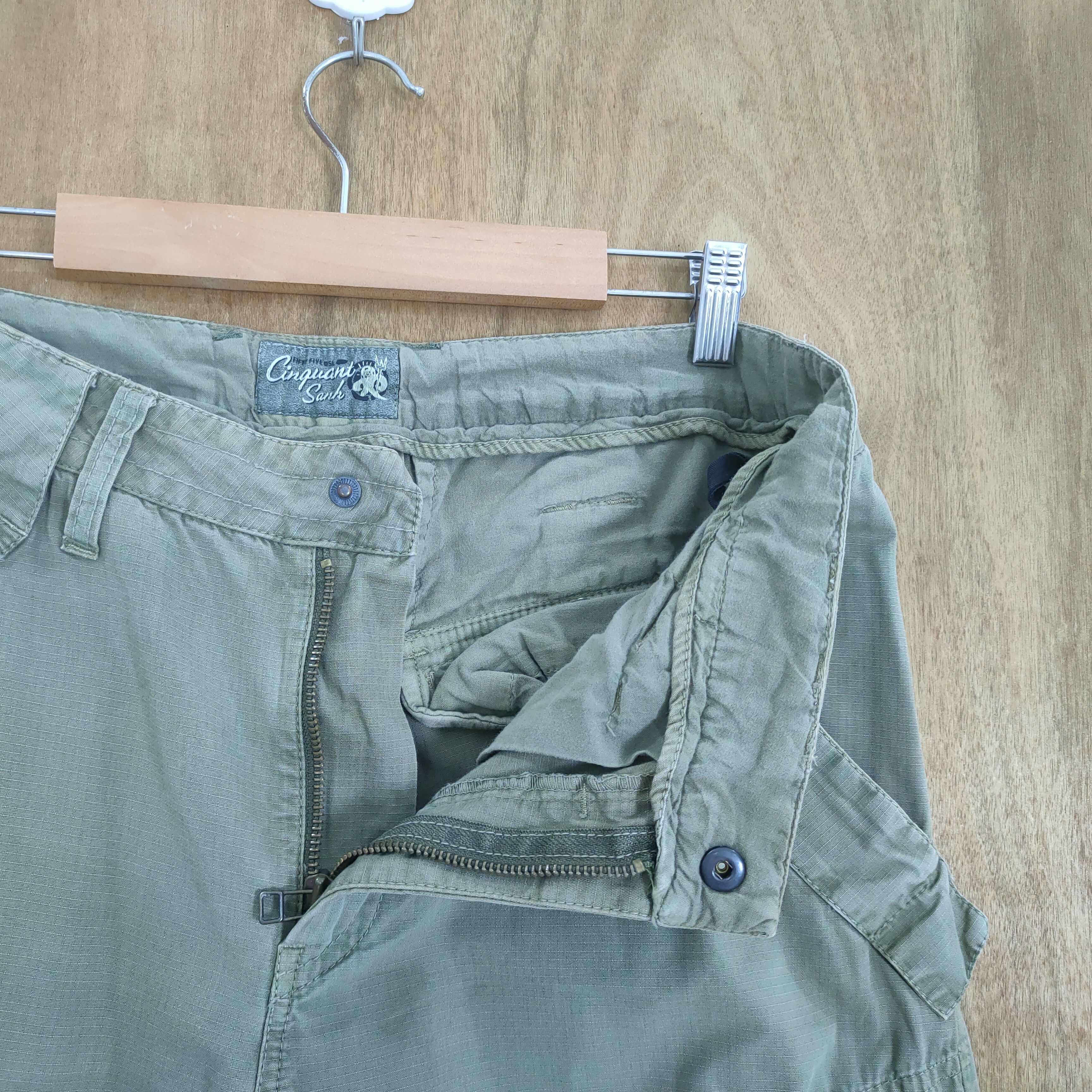 Japanese Brand VINTAGE 55D TWIS LEG FADED CARGO PANTS Size US 30 / EU 46 - 10 Thumbnail