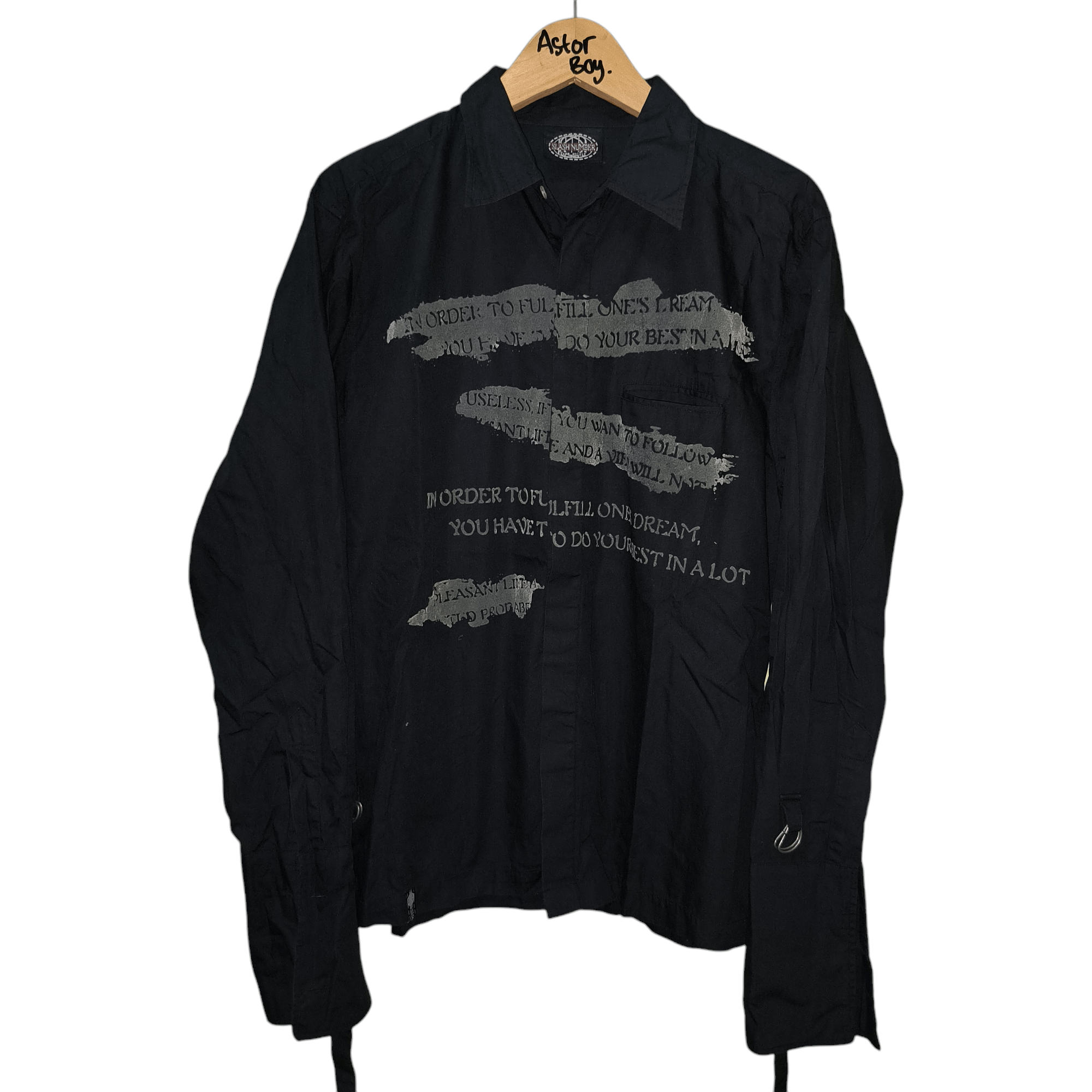 SLASH NUMBER Poem Punk Style Shirts