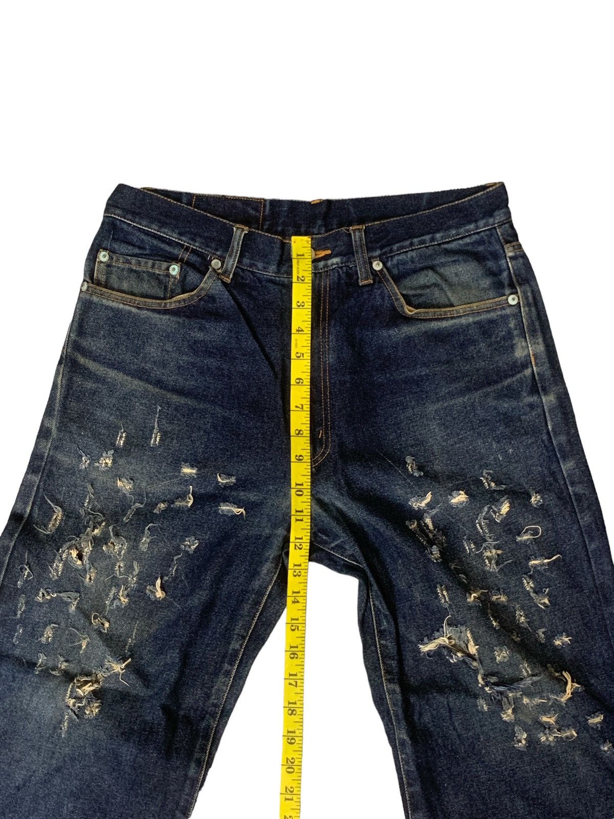 Japanese Brand Rare Design Distressed Mac Eye Denim Size US 32 / EU 48 - 13 Thumbnail