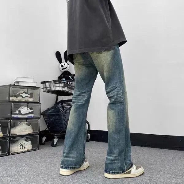 VIBE Vintage distressed washed corrugated bootcut jeans Size US 34 / EU 50 - 4 Thumbnail
