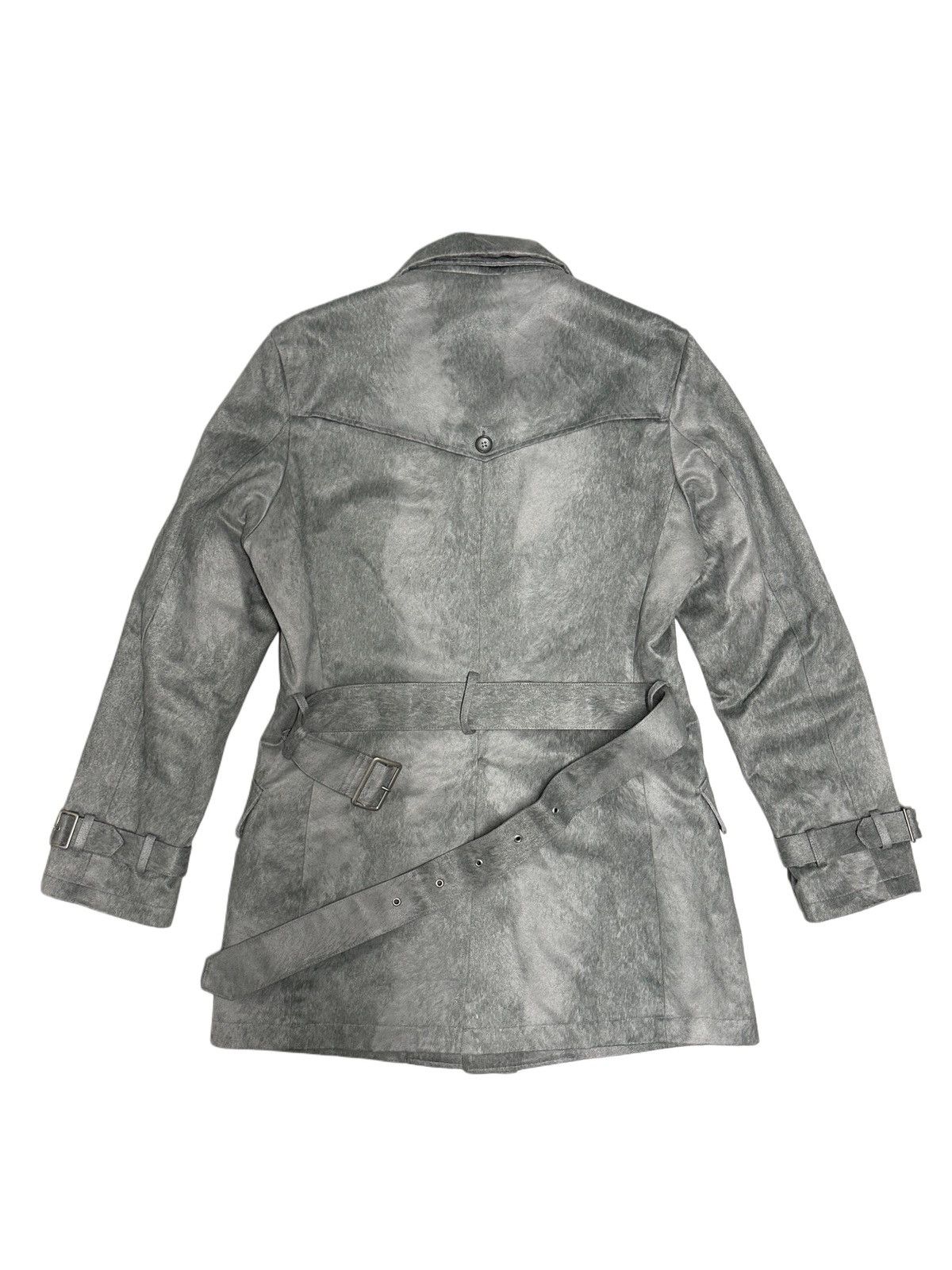 Tornado Mart Tornado Mart Gray Faux Suede Belted Coat Size US M / EU 48-50 / 2 - 4 Thumbnail