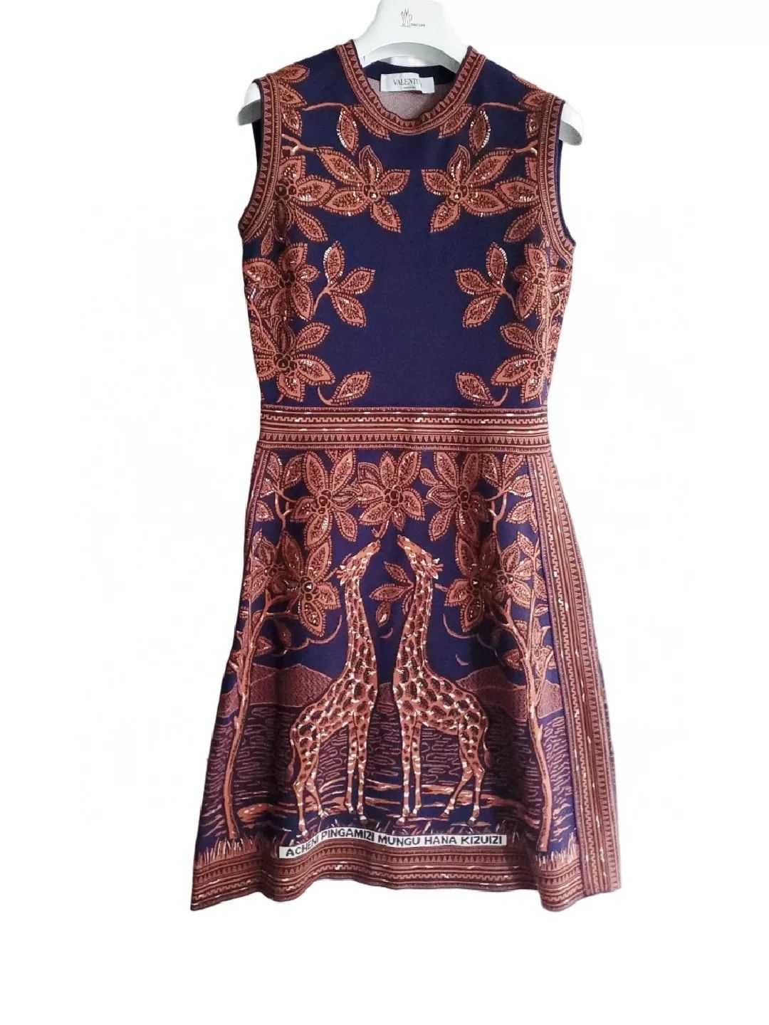 Valentino Valentino Jungle Knitted Dress with Giraffe Print Size M / US 6-8 / IT 42-44 - 1 Thumbnail