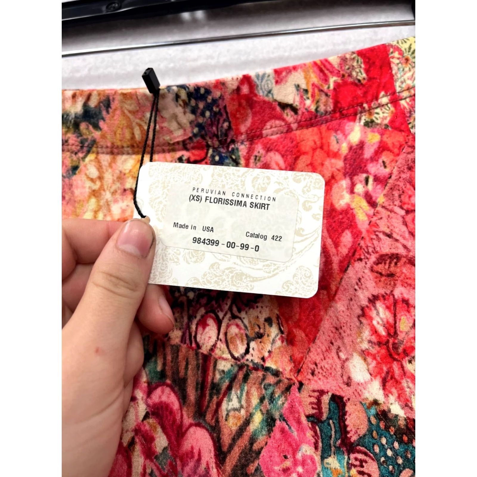 Pinko NWT Peruvian Connection Florissima Skirt XS Red Pink Floral Patchwork Maxi Women’s Size XS Size 26" / US 2 / IT 38 - 5 Thumbnail