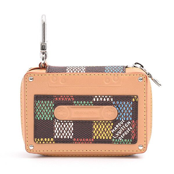 Louis Vuitton Louis Vuitton Damier LV Bars LV Tape Bag Charm M02431 Canvas Charm M02431