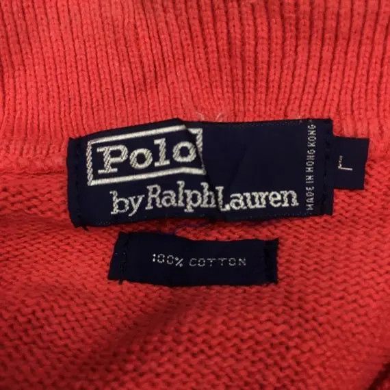 Polo Ralph Lauren Vtg 90' POLO RALPH LAUREN Small Pony Red Knitwear Sweater Size US L / EU 52-54 / 3 - 7 Thumbnail