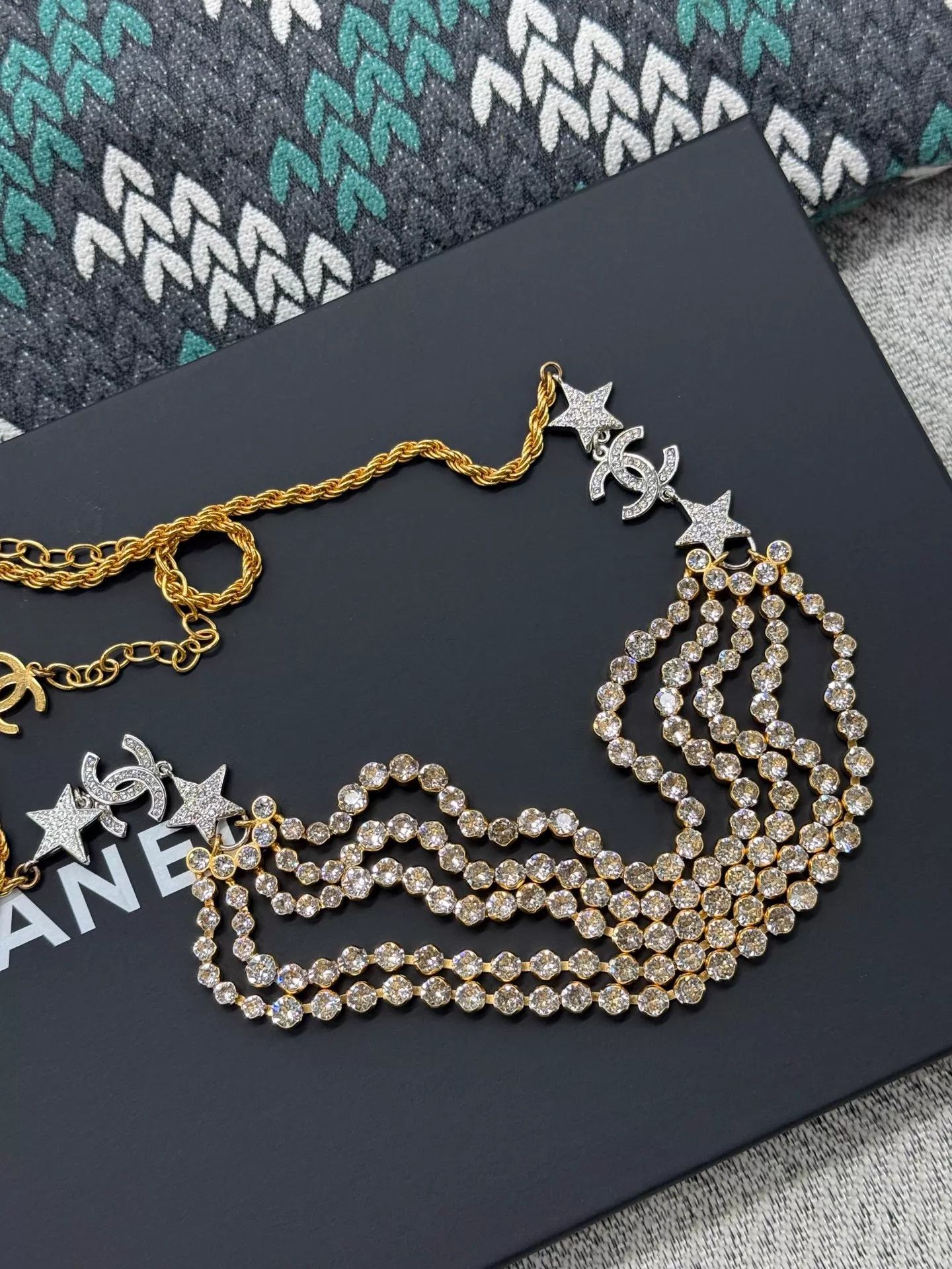 Chanel Chanel Gold Star Rhinestone Belt/Necklace New w/Box Size ONE SIZE - 3 Thumbnail