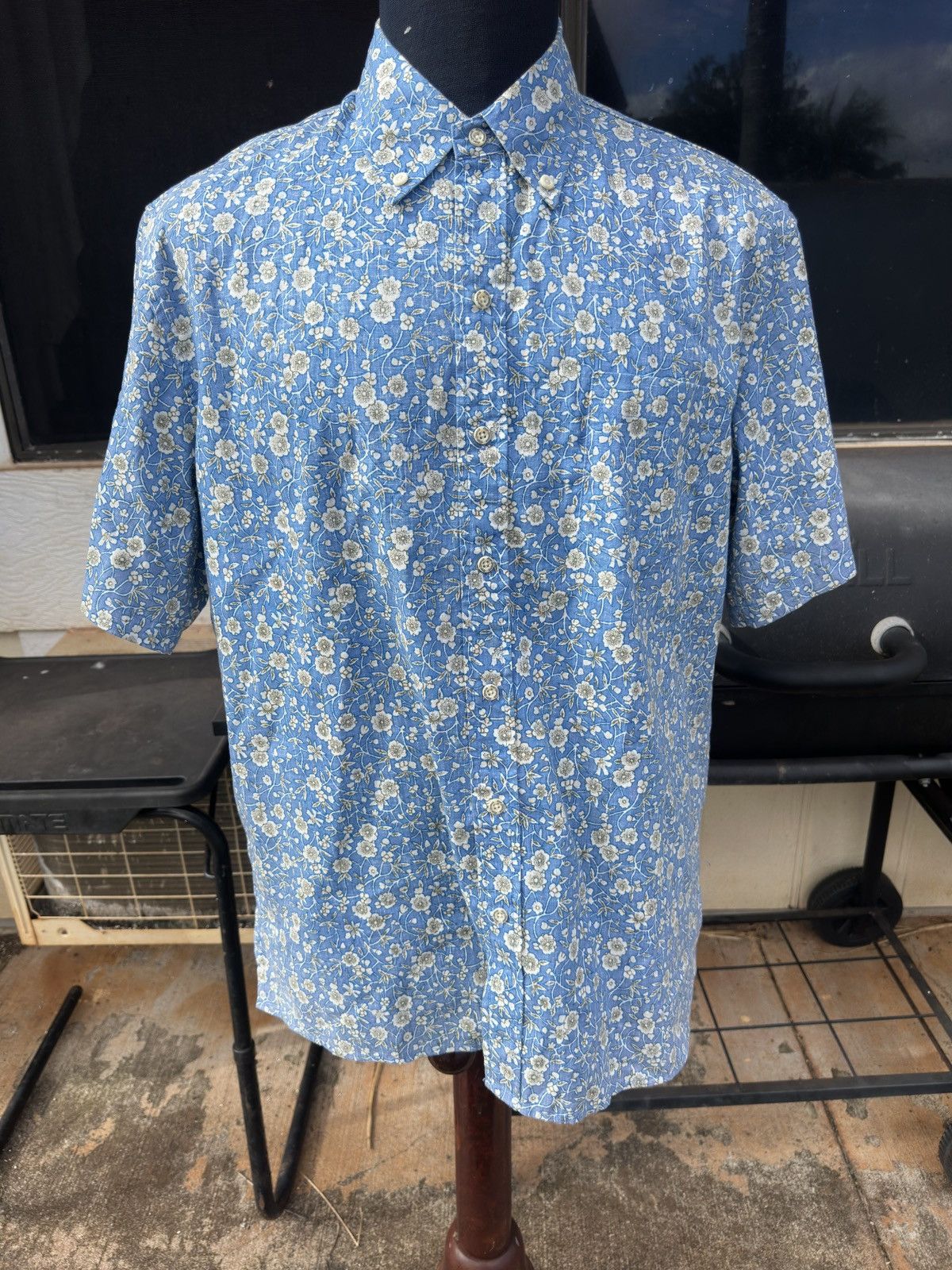 Reyn Spooner PreOwned Reyn Spooner Classic Blue Hawaiian Print Men's M Size US M / EU 48-50 / 2 - 1 Thumbnail