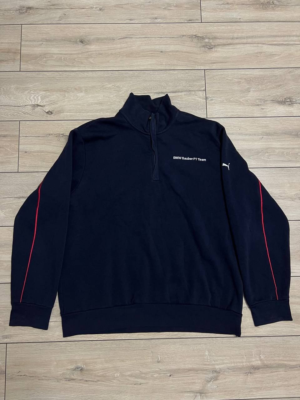 BMW × Puma Puma BMW Sauber F1 Team Sweatshirt 1/4 zip Jacket Navy Blue Size US XXL / EU 58 / 5 - 6 Thumbnail