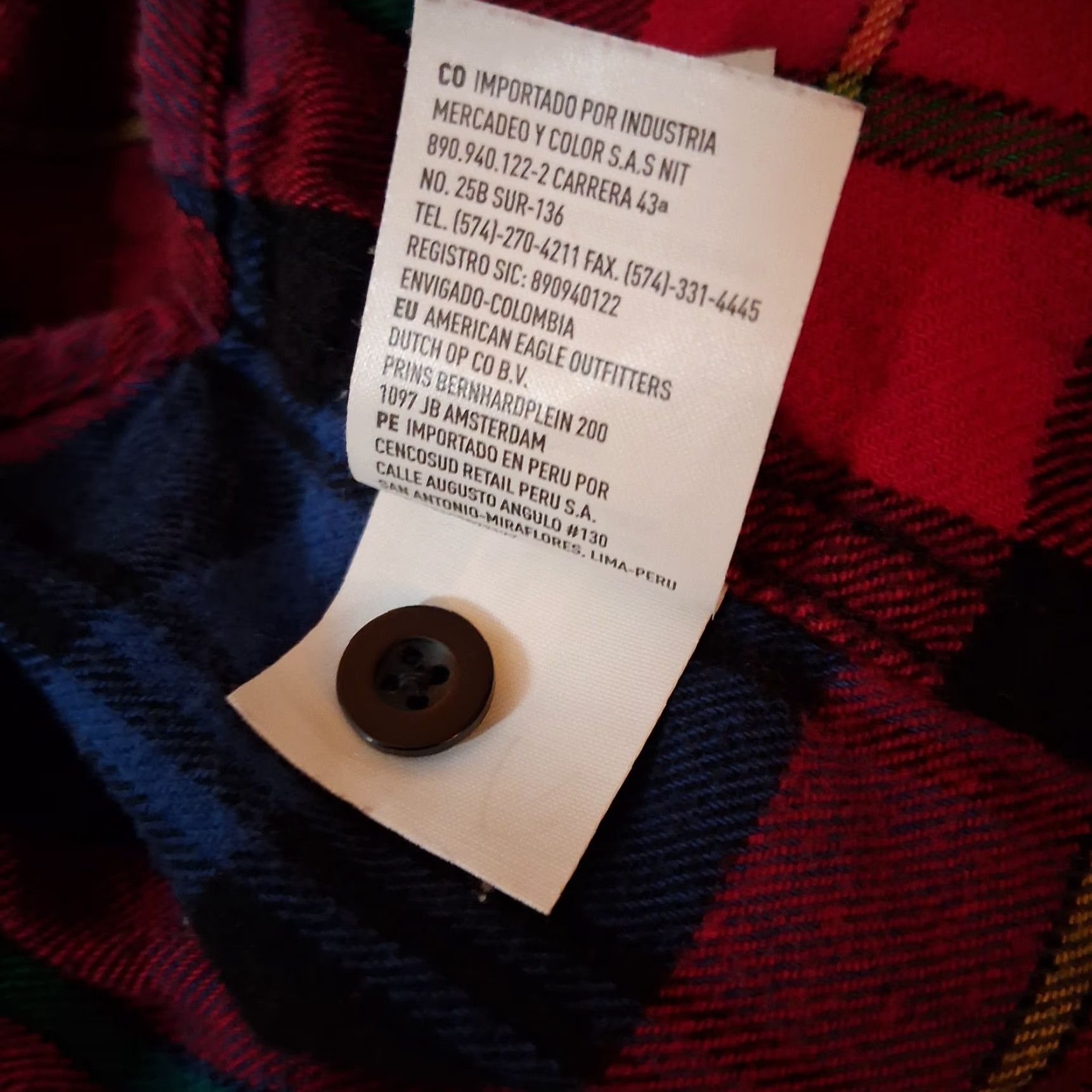 American Eagle Outfitters American Eagle Flannel Shirt Men Medium Red Blue Plaid Tartan Work Classic Fit Size US M / EU 48-50 / 2 - 5 Thumbnail