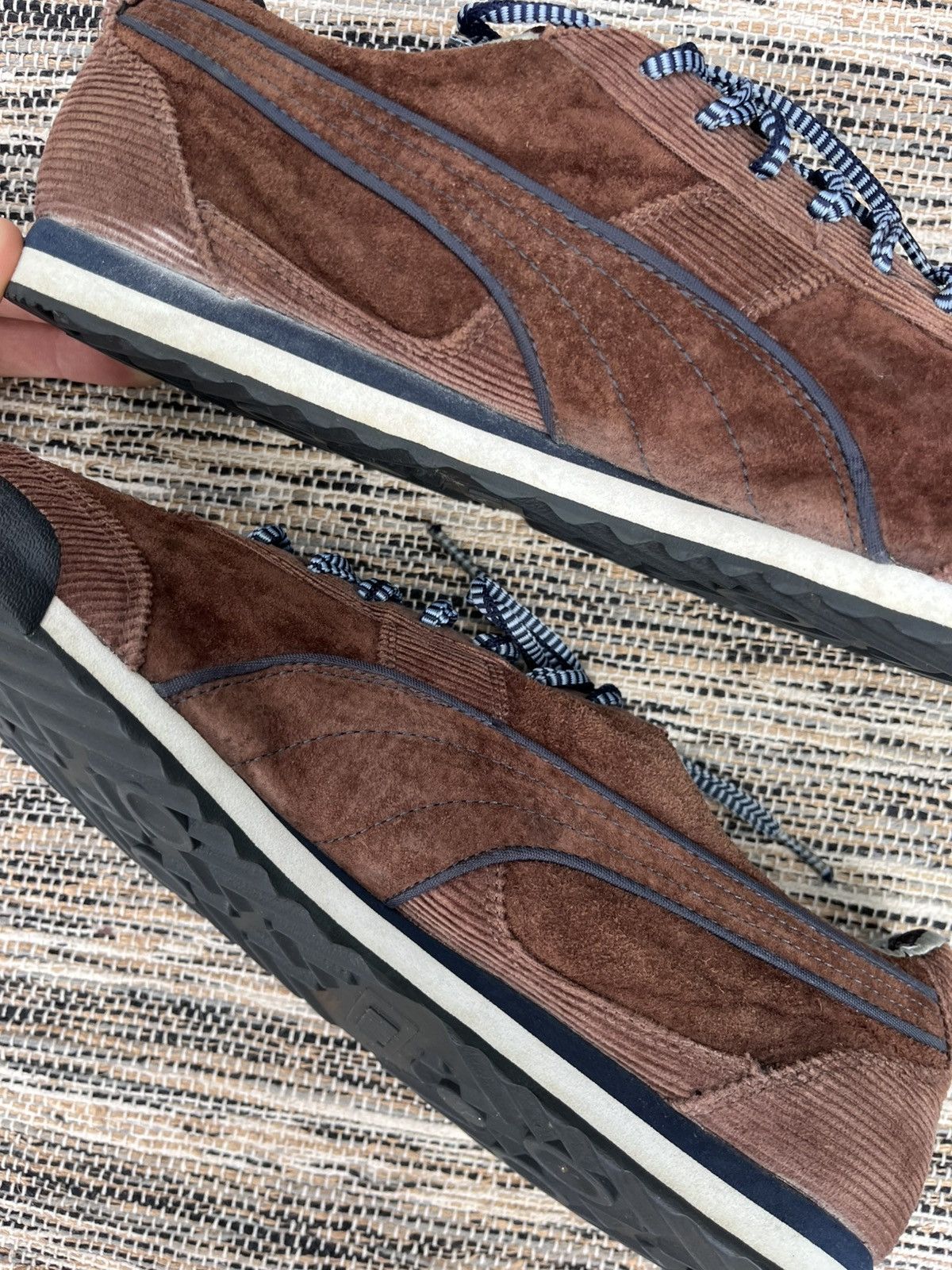 Puma Rare Vintage Puma Corduroy Suede Brown Sneakers Avantgarde Size US 10.5 / EU 43-44 - 11 Thumbnail