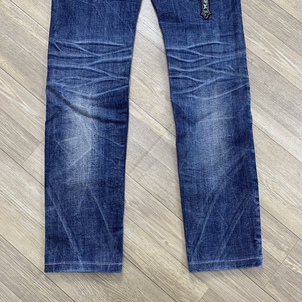 Japanese Brand Y2K Vintage Red Pepper Cross Punk Distressed Skinny Jeans Size US 28 / EU 44 - 2 Thumbnail