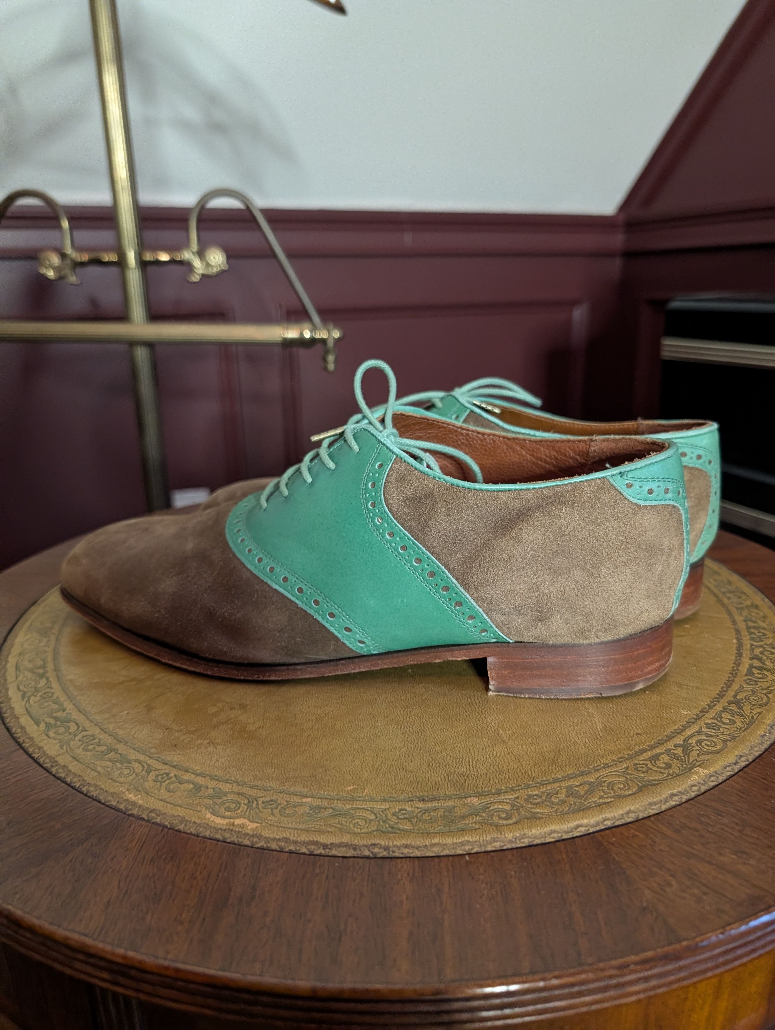 Florsheim FLORSHEIM BY DUCKIE BROWN leather brogue bowling shoes brown Size US 12 / EU 45 - 2 Thumbnail