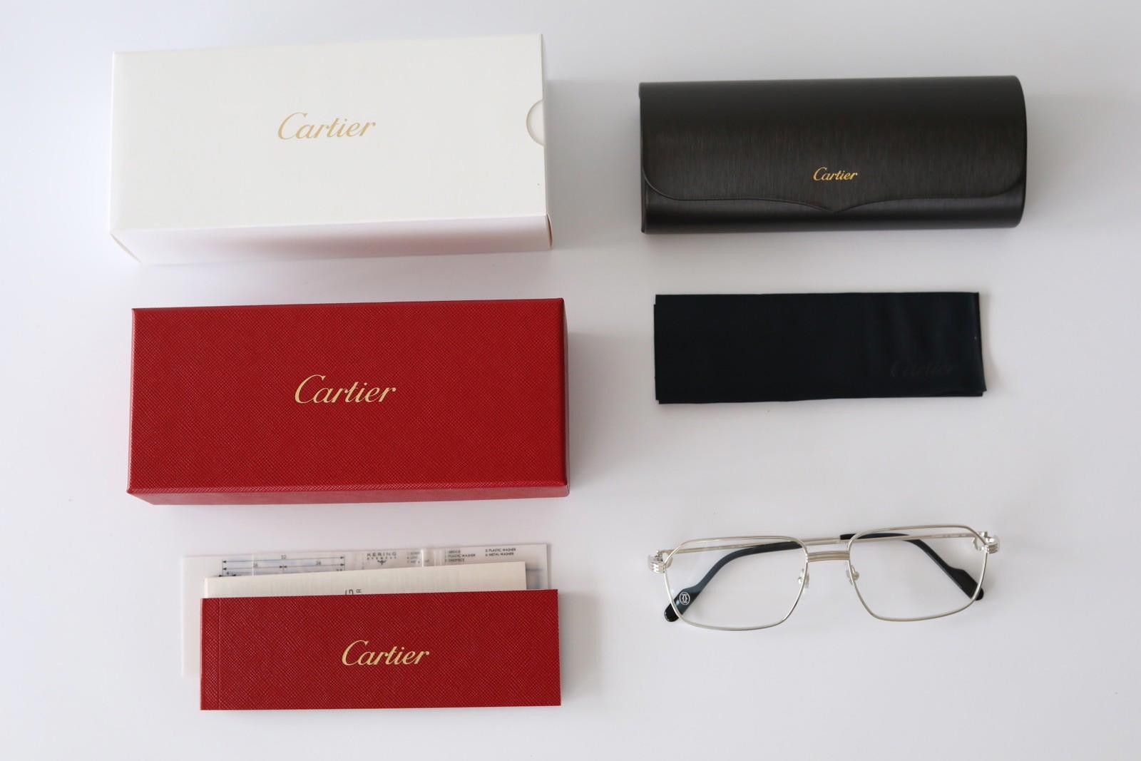 Cartier New Cartier eyewear optical eyeglasses CT0445O 004 silver Size ONE SIZE - 3 Thumbnail
