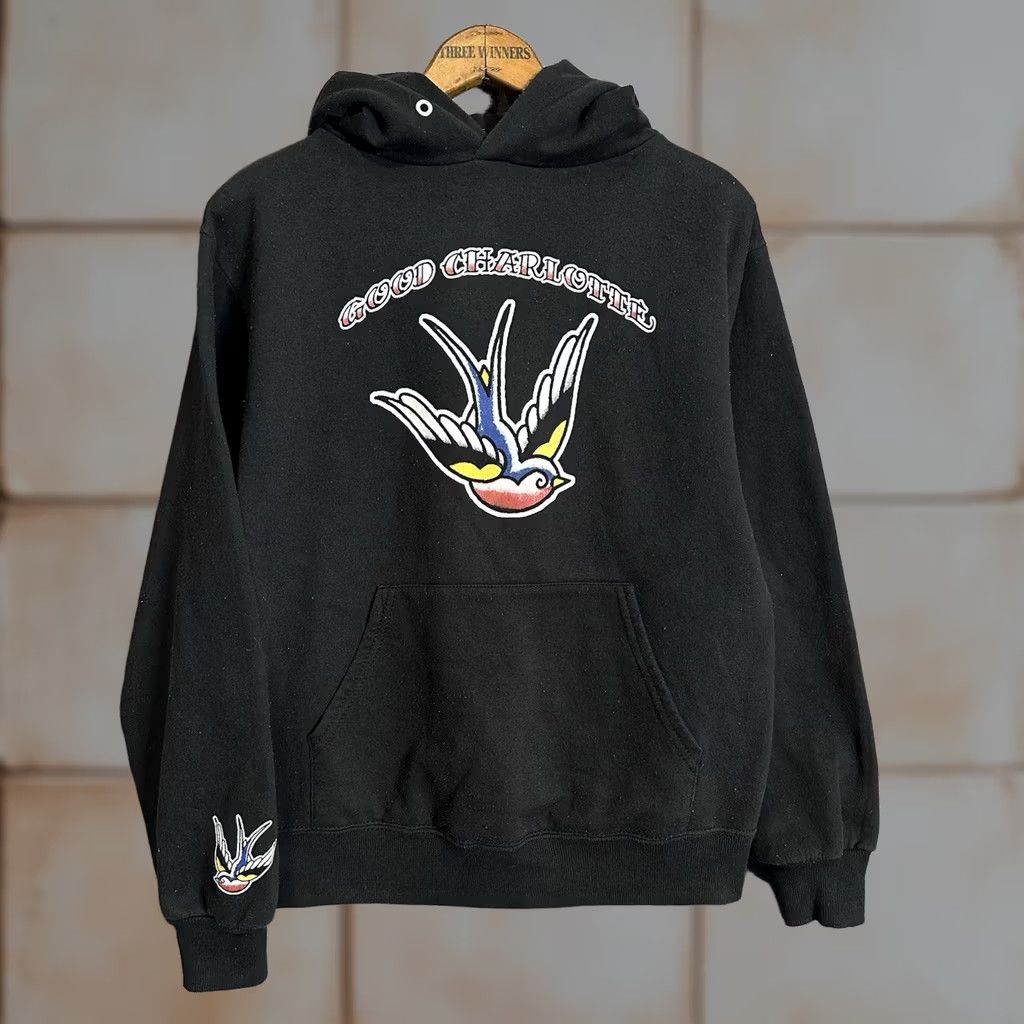 Jerzees VINTAGE Y2K Good Charlotte Traditional Swallow Band Hoodie Black Jerzees Small Size US S / EU 44-46 / 1 - 1 Thumbnail
