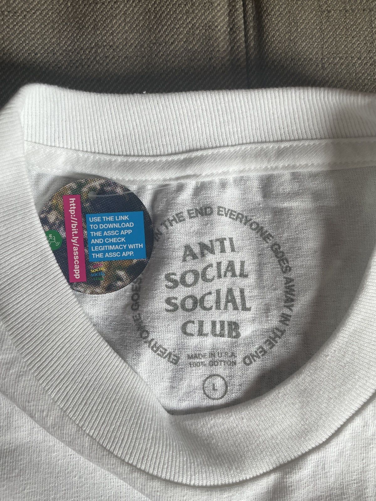 Anti Social Social Club × Undefeated White Tee Size US L / EU 52-54 / 3 - 4 Thumbnail