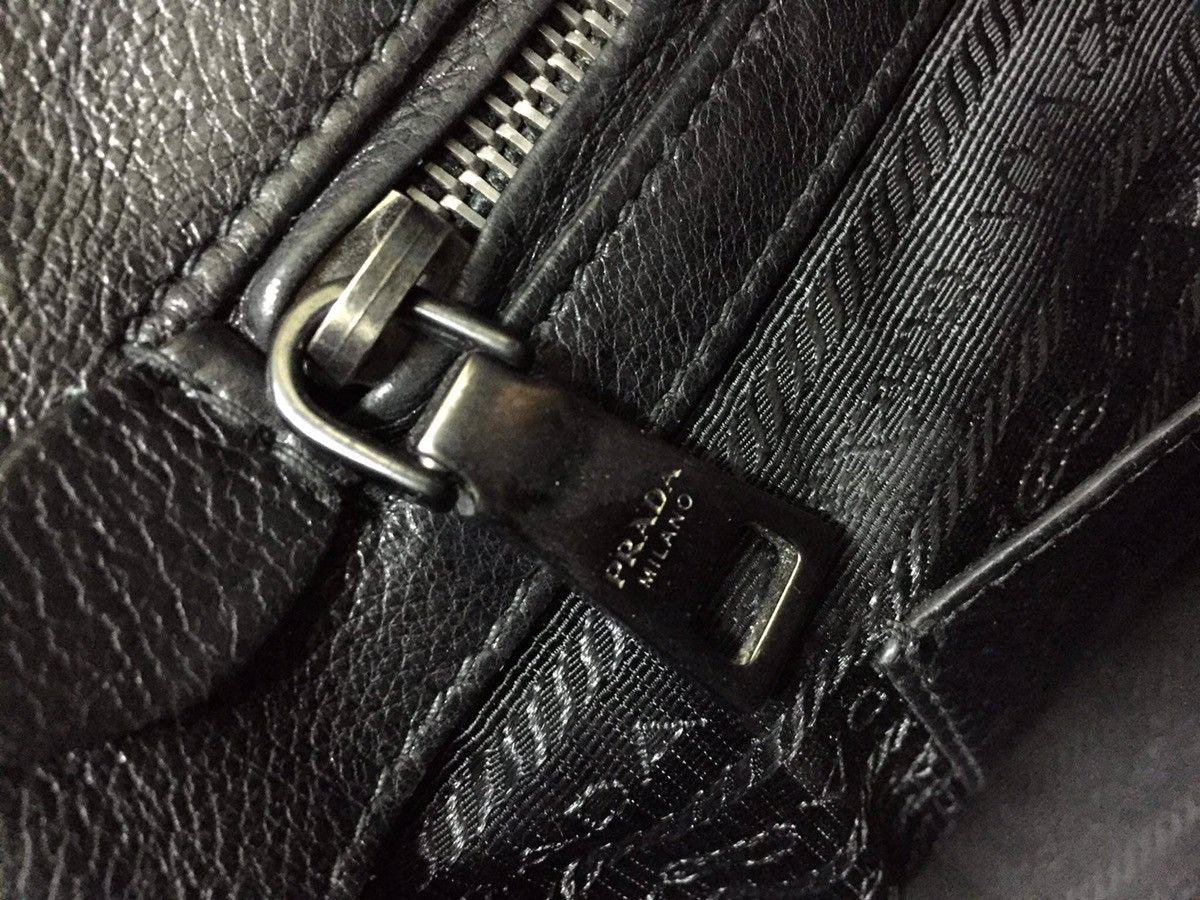 Prada PRADA Green Black Leather 2Way Shoulder Cross Body Bag Size ONE SIZE - 20 Thumbnail