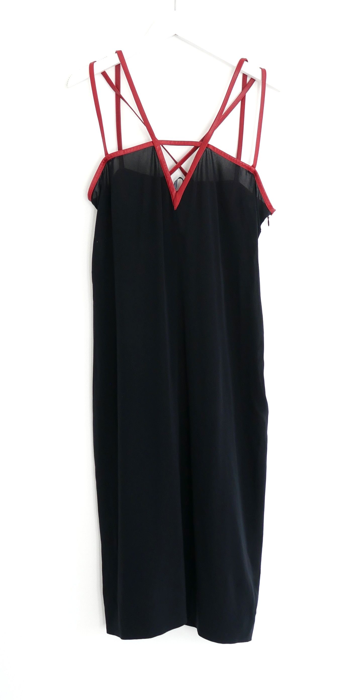 Prada Prada Fall 2014 Leather Strap Silk Dress Size M / US 6-8 / IT 42-44 - 1 Thumbnail