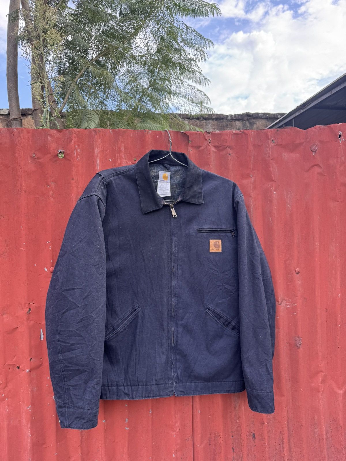 Carhartt Vintage Carhartt detroit blue Lined J97 PTL SMALL Jacket Size US XL / EU 56 / 4 - 4 Thumbnail