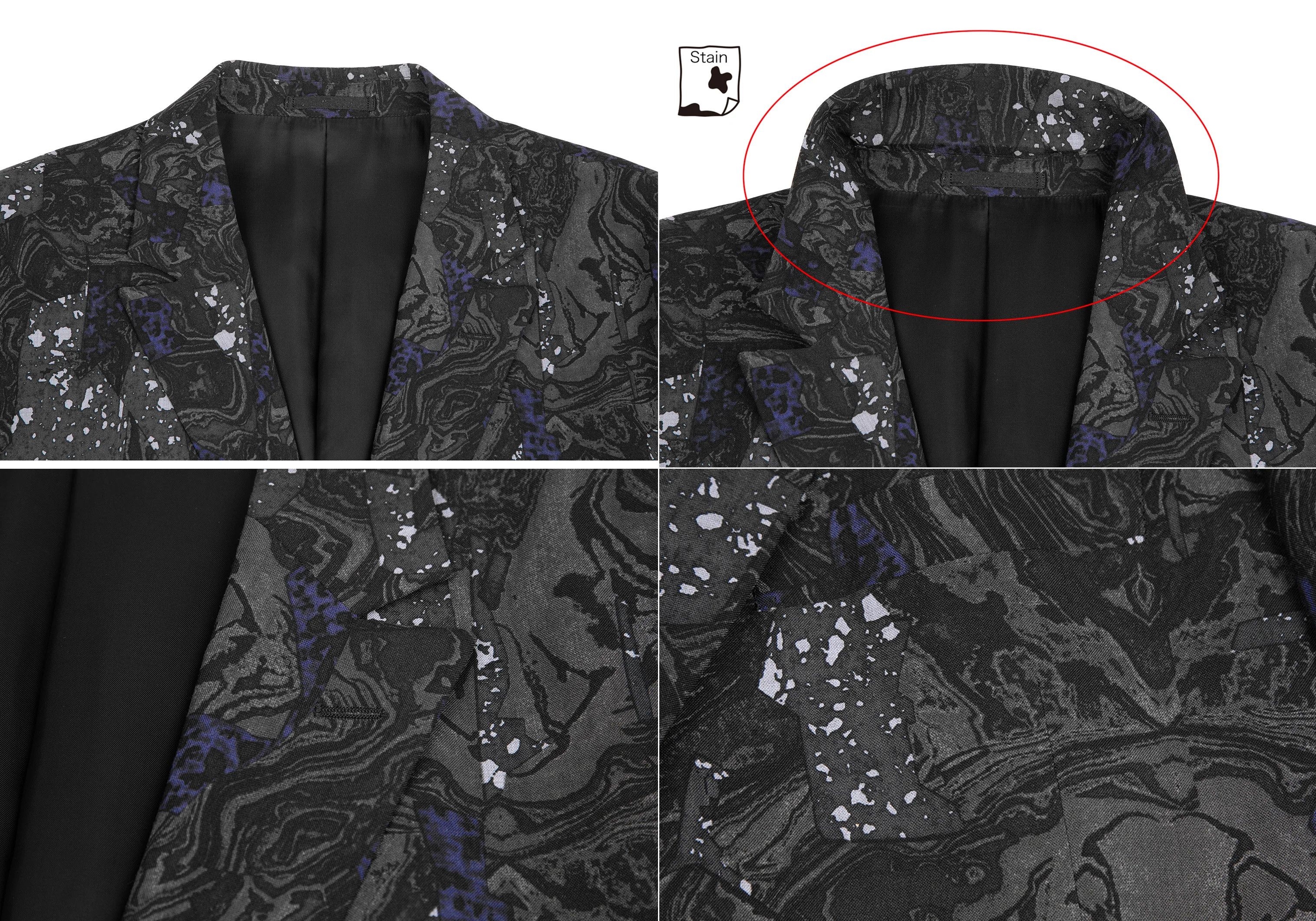 Issey Miyake Wool Marble Print Jacket in Black and Gray Size US XL / EU 56 / 4 - 2 Thumbnail