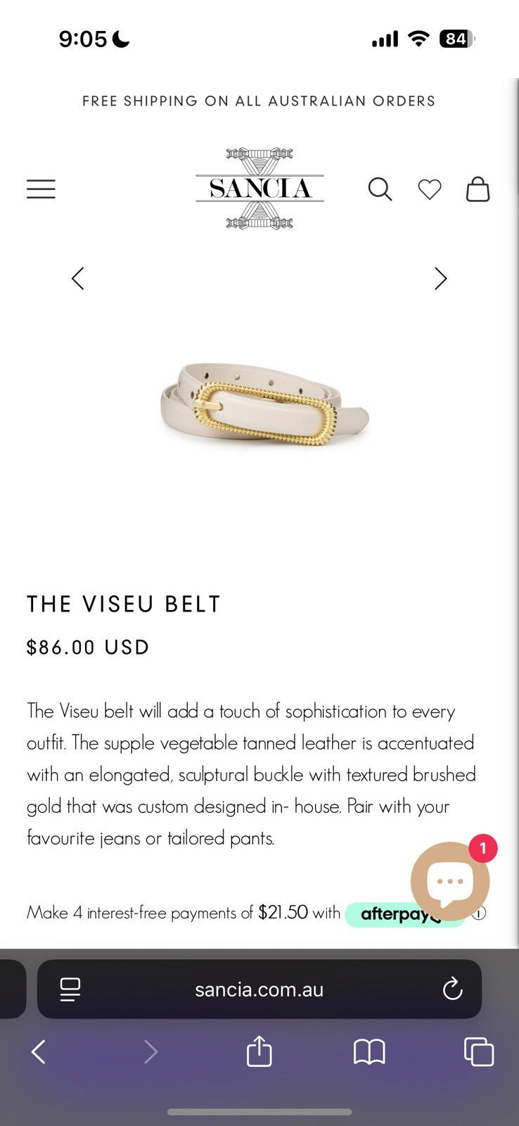 Sanca Sancia Viseu Belt Size ONE SIZE - 1 Thumbnail
