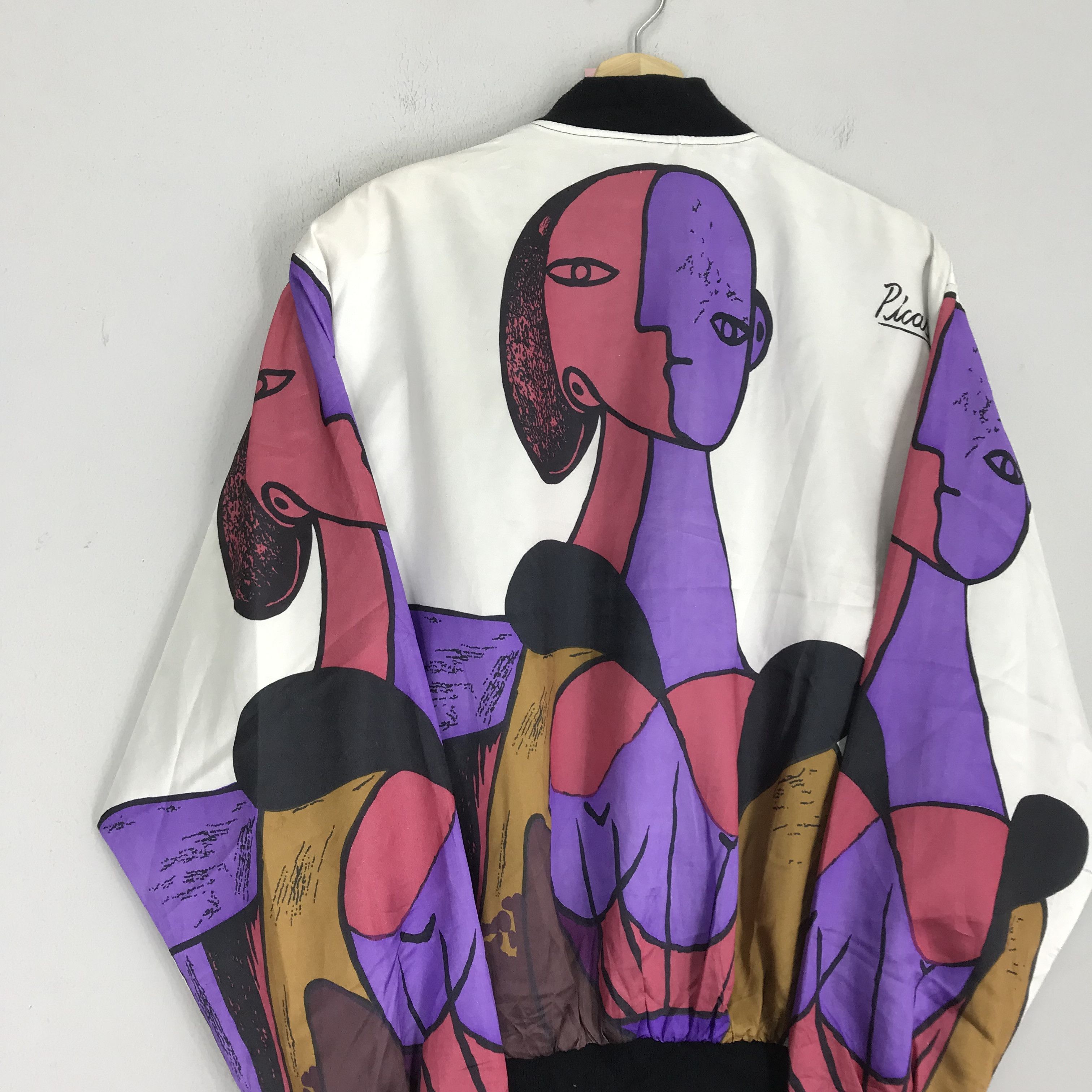 Vintage Vintage 90s Picasso Pop Art Style Baroque Silk Jacket Size US L / EU 52-54 / 3 - 11 Thumbnail