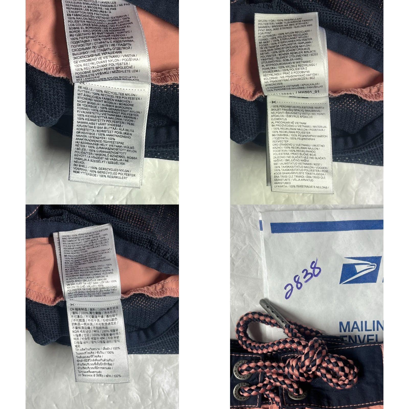 Superdry Superdry Swim Shorts Orange Black Men’s Size L Lined Size US 33 - 9 Thumbnail