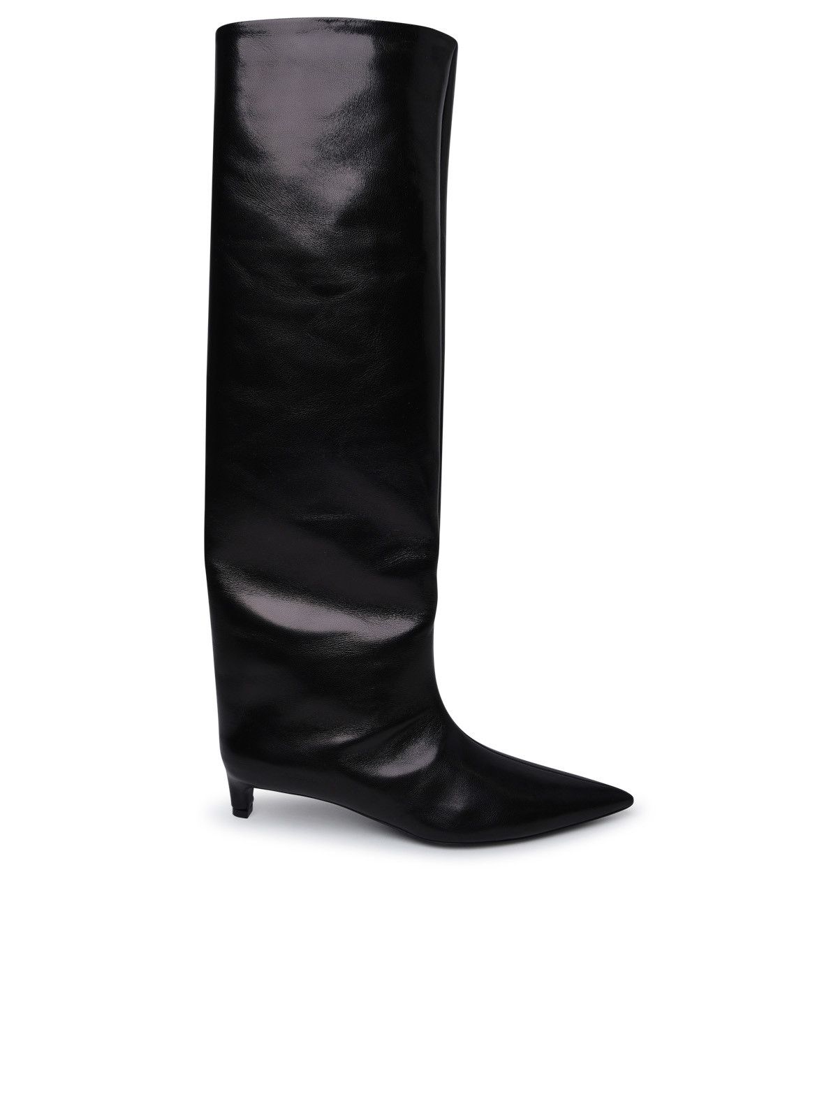 image of Jil Sander Black Leather Boots, Women's (Size 7)