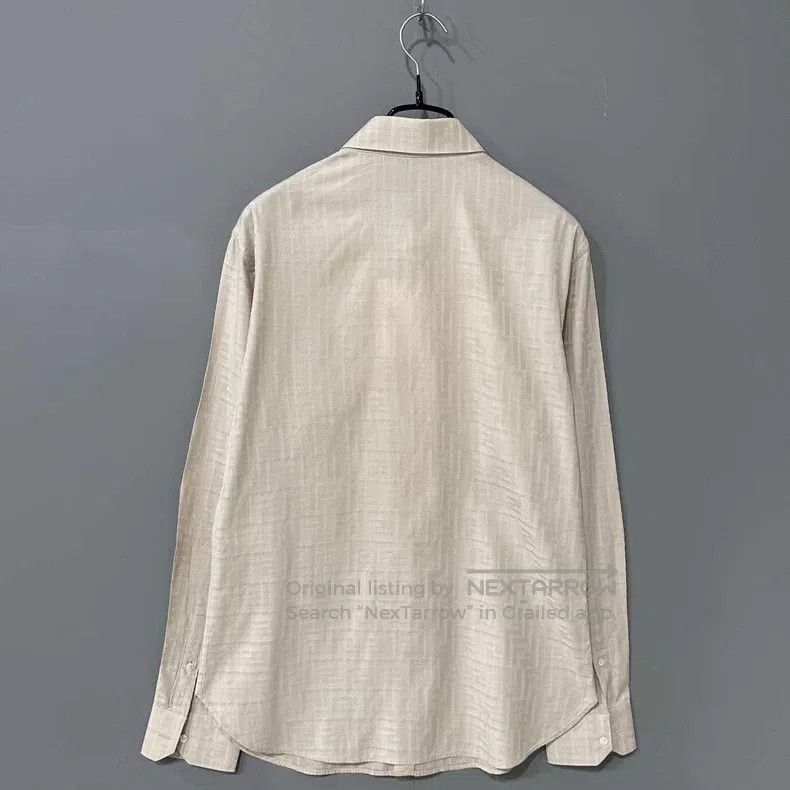 Fendi Fendi size 39 Embroidered long-sleeved shirt with dark patt Size US XXS / EU 40 - 4 Thumbnail