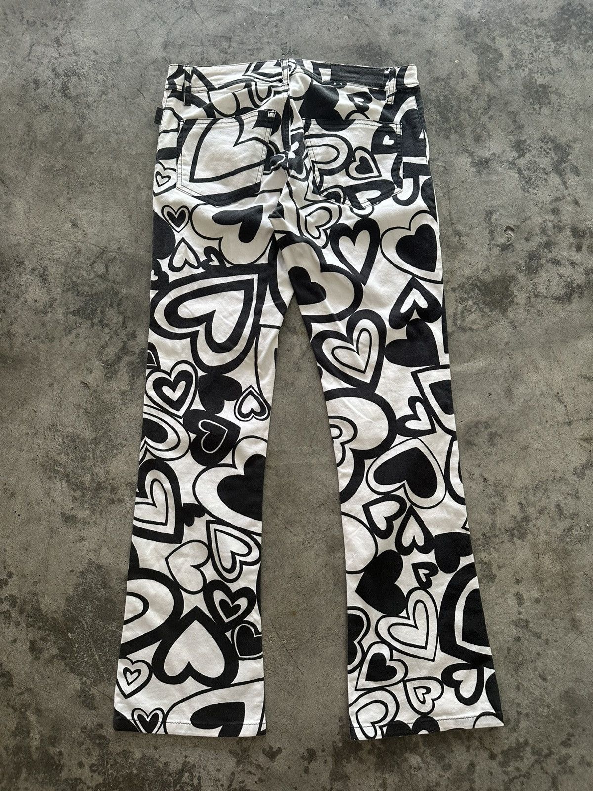 Moschino Moschino Flare Jeans Heart Monogram Size 30" / US 8 / IT 44 - 9 Thumbnail