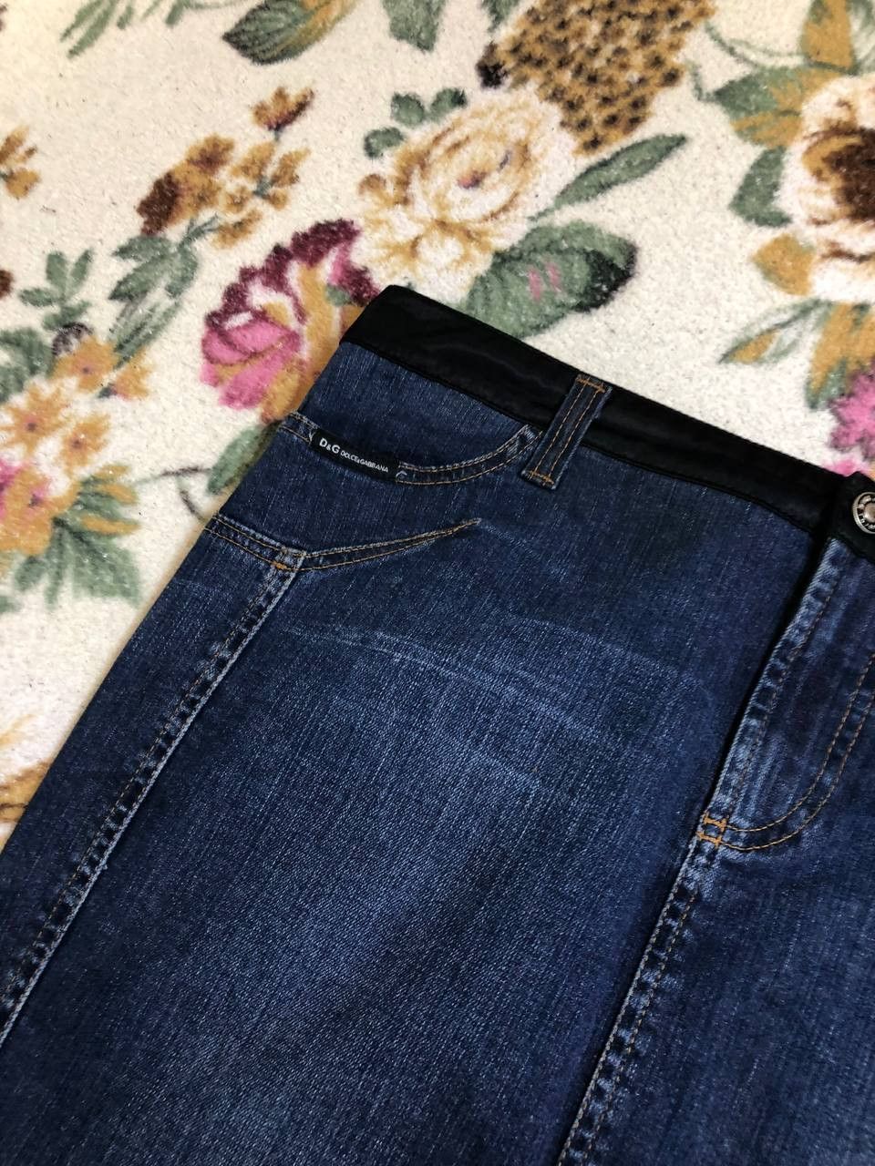Dolce & Gabbana Dolce Gabbana High Waist Stretch Casual Midi Denim skirt Size 32" / US 10 / IT 46 - 10 Thumbnail