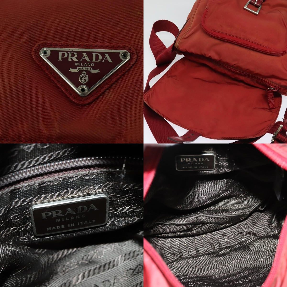 Prada PRADA Shoulder Bag Nylon Red Silver Size ONE SIZE - 11 Thumbnail