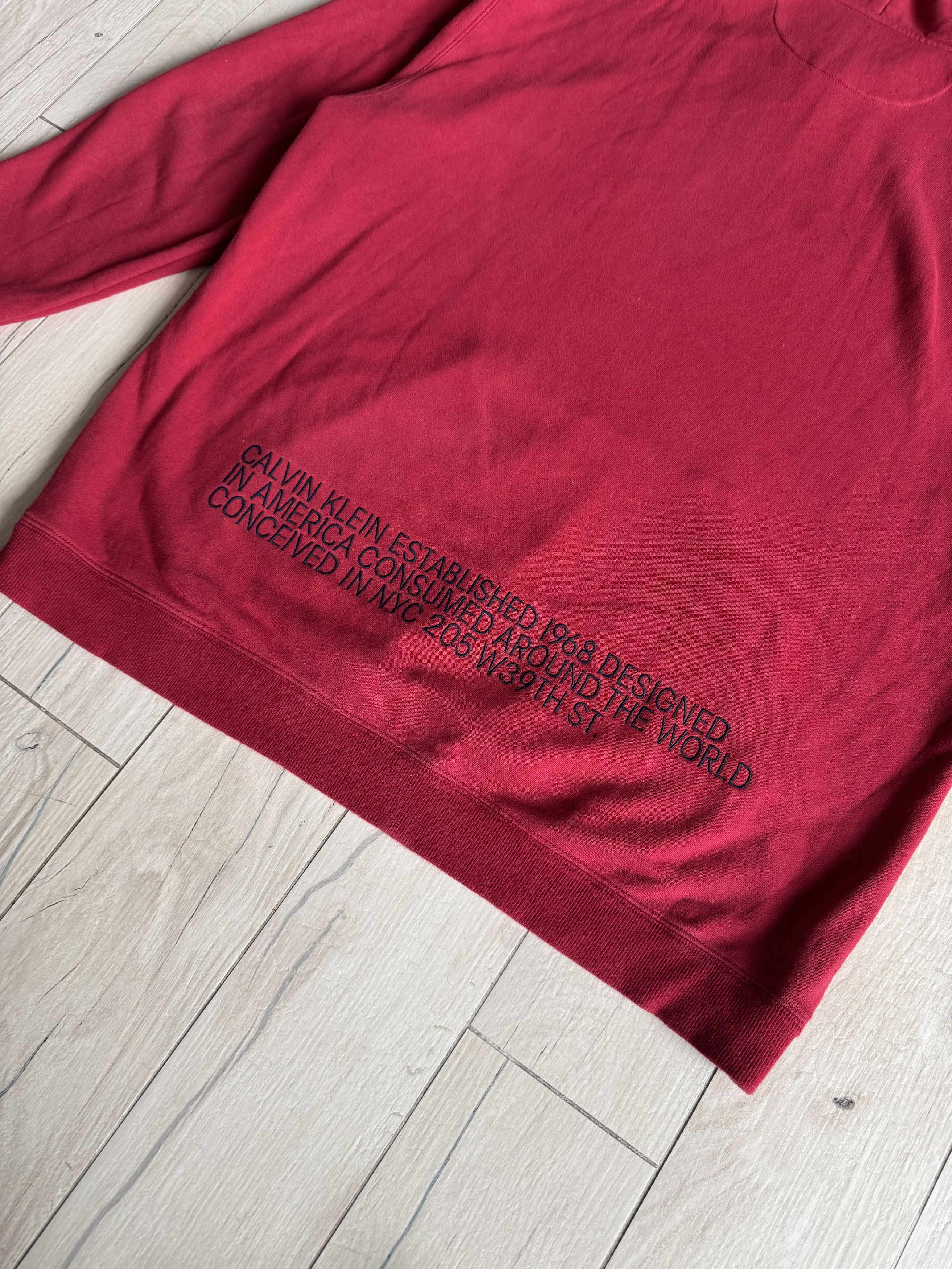 Calvin Klein 205W39NYC Calvin Klein 205W39NYC Big Logo Oversized Red Hoodie Size US L / EU 52-54 / 3 - 8 Thumbnail