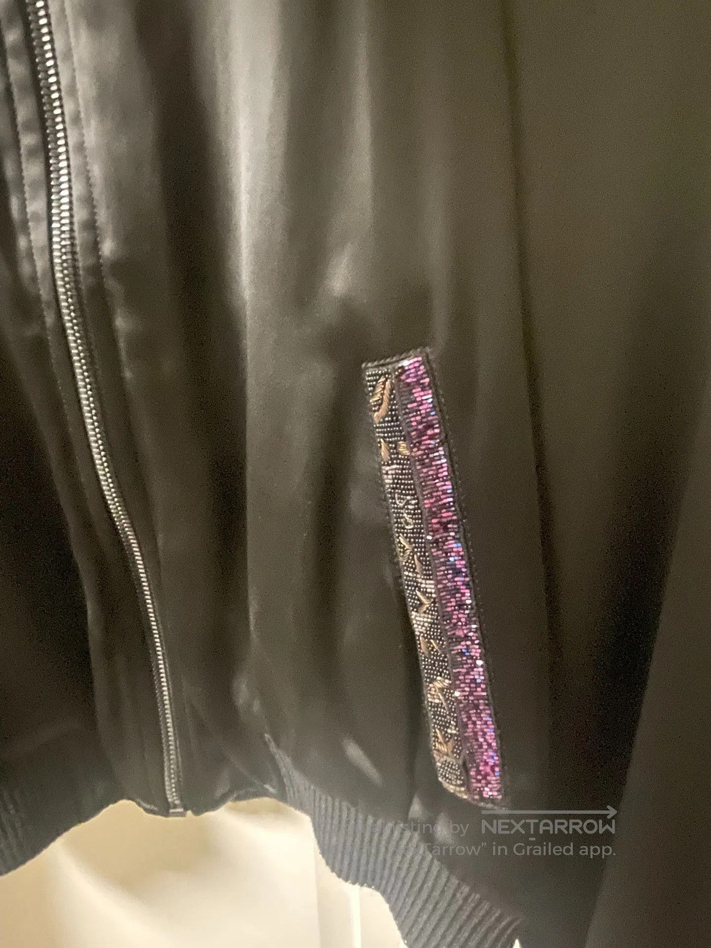 Saint Laurent Paris Saint Laurent Black Teddy Sequined Bomber Jacket. Size XS / US 0-2 / IT 36-38 - 3 Thumbnail