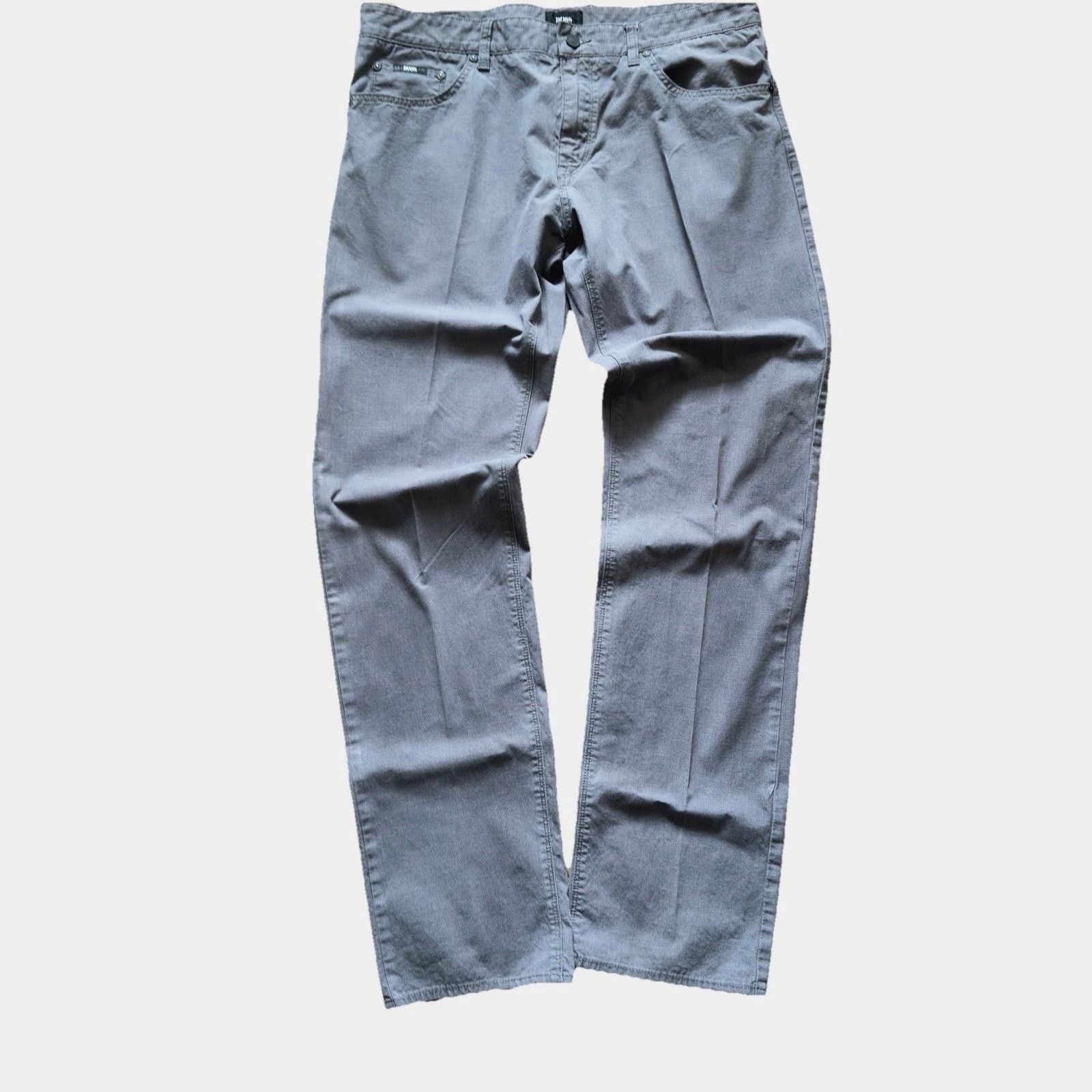 Hugo Boss Hugo Boss Maine Regular Fit Grey Micro-Pattern Pants 36x34 Size US 36 / EU 52 - 12 Thumbnail