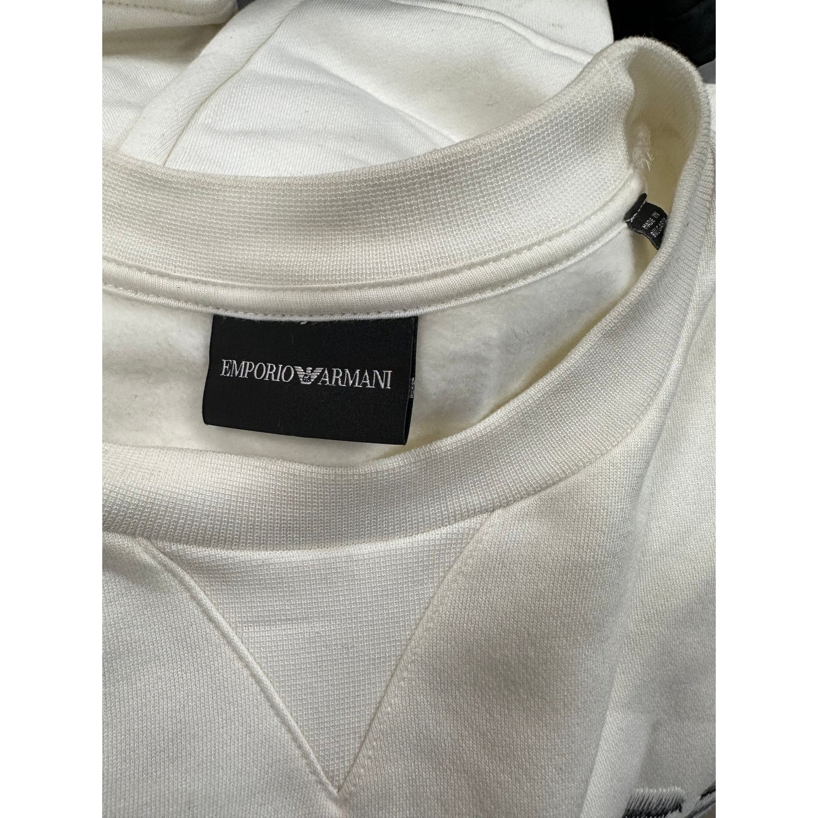 Emporio Armani Emporio Armani Cream Gray Logo sweatshirt sweater XL Size US XL / EU 56 / 4 - 5 Thumbnail