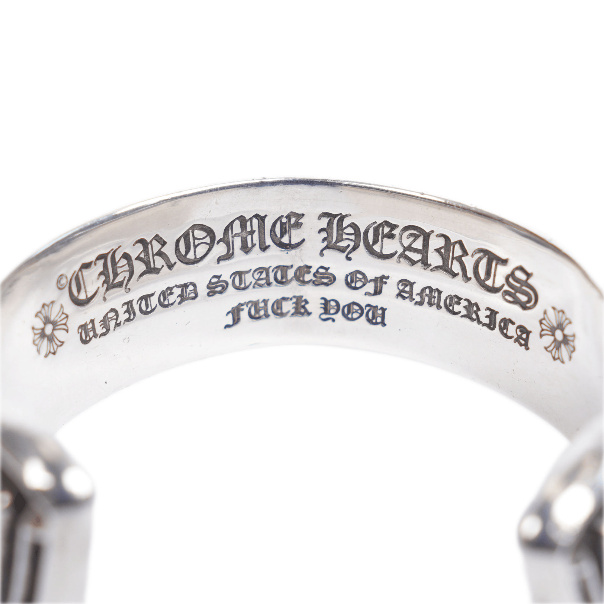 Chrome Hearts CHROME HEARTS SCROLL LOGO BANGLE .925 SILVER BRACELET Size ONE SIZE - 5 Thumbnail