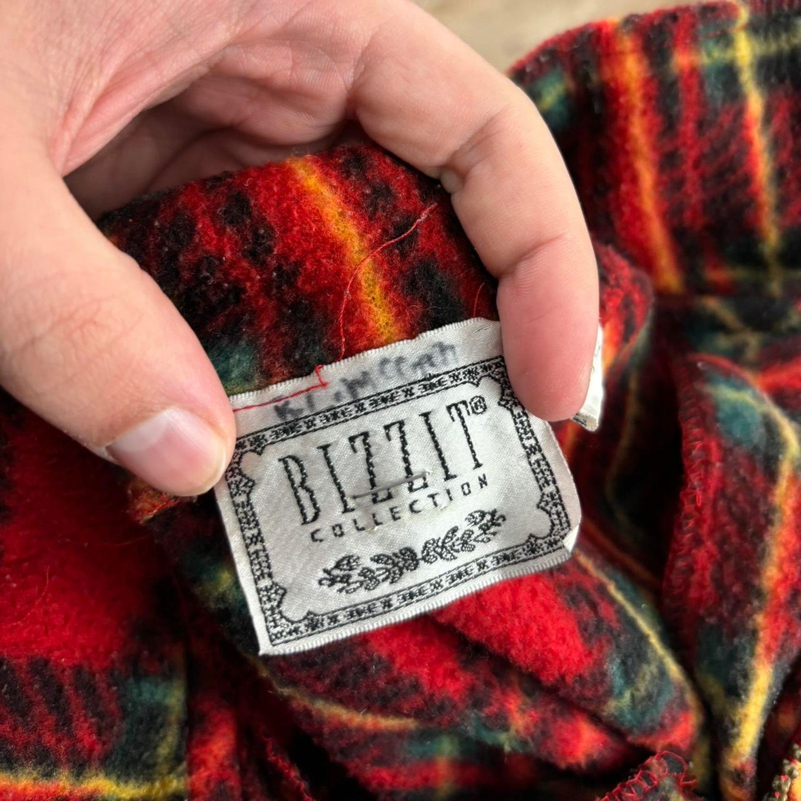 Carhartt × Carhartt Wip × Vintage 90s Fleece Plaid Jacket Size L / US 10 / IT 46 - 5 Thumbnail