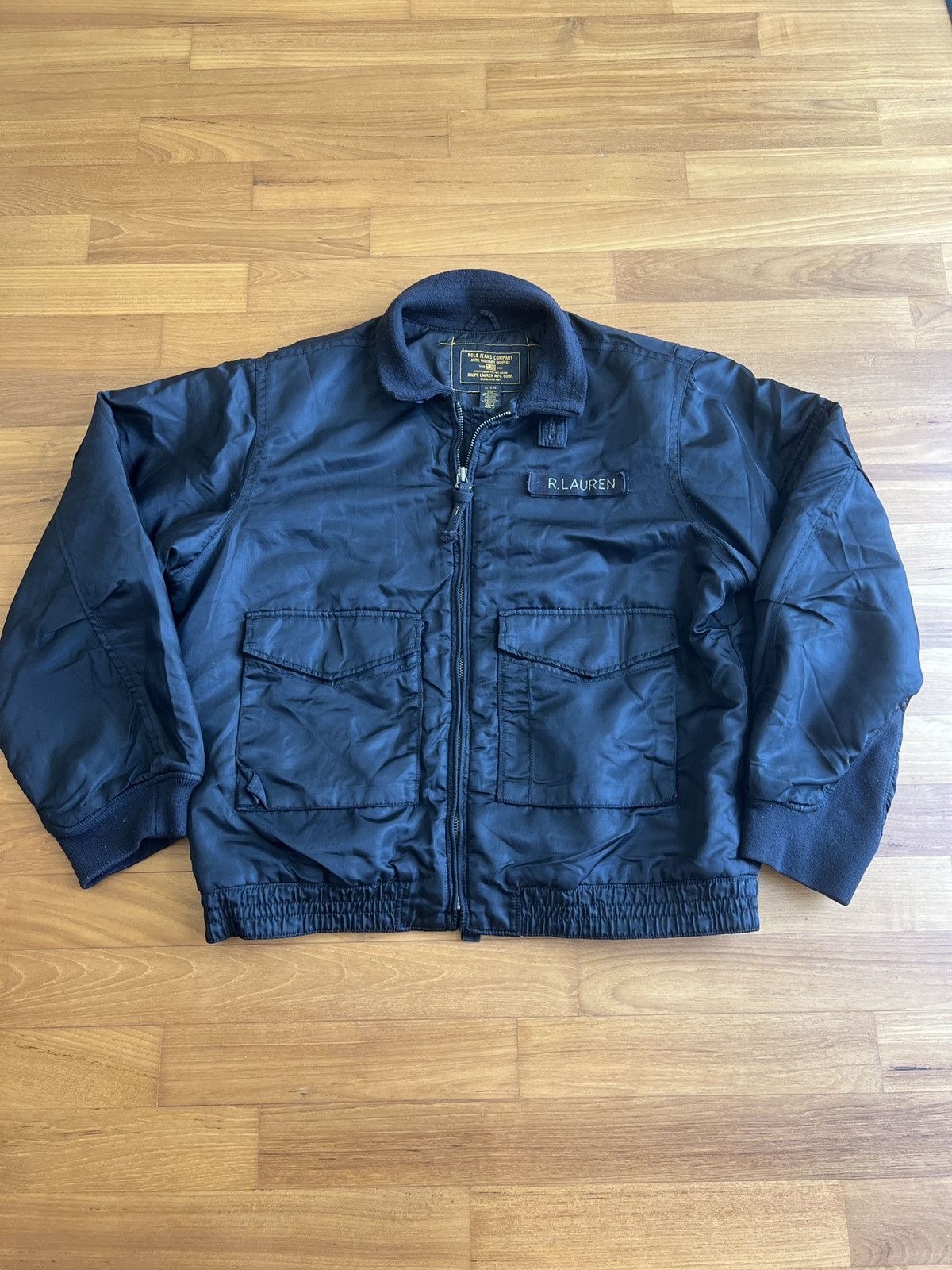 Ralph Lauren × Rare × Vintage Vintage 1990s Polo Jeans Company Military  Bomber Jacket | Grailed