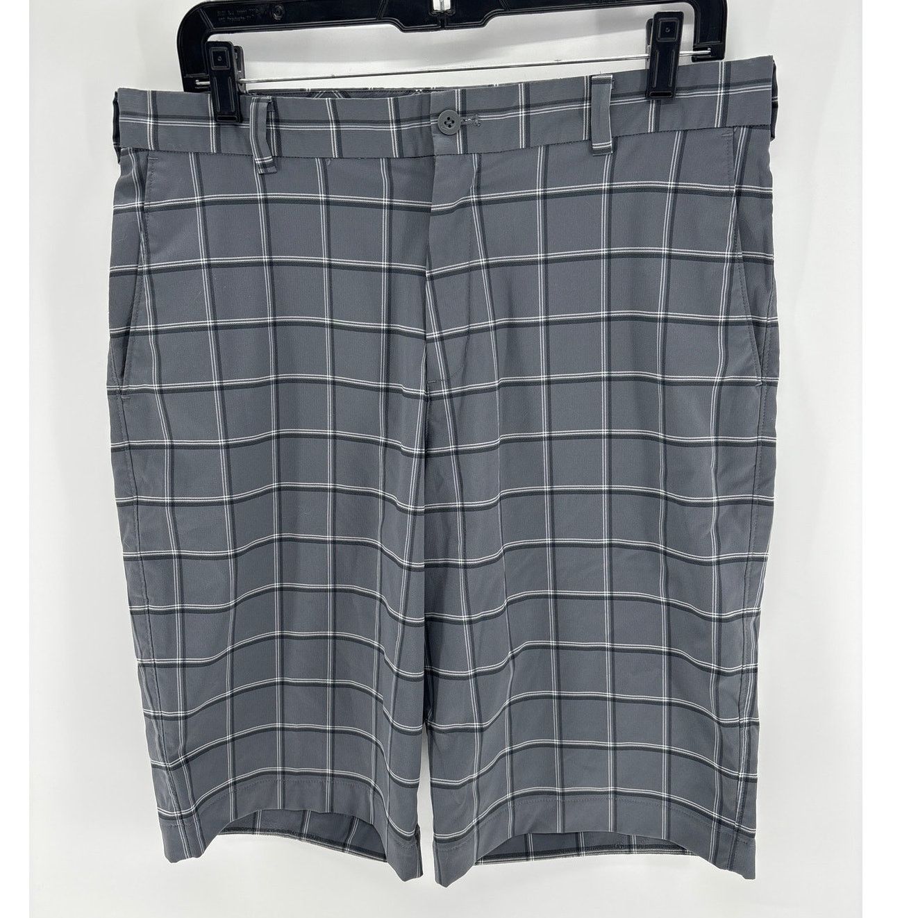 Nike Nike Mens 32/M Gray Plaid athletic Golf Shorts Size US 32 / EU 48 - 1 Thumbnail