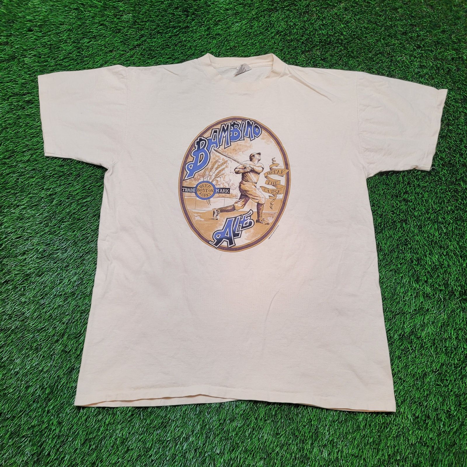 Vintage VTG 90s Babe Ruth "Bambino Ale" T-Shirt Large Single Stitch Size US L / EU 52-54 / 3 - 1 Thumbnail